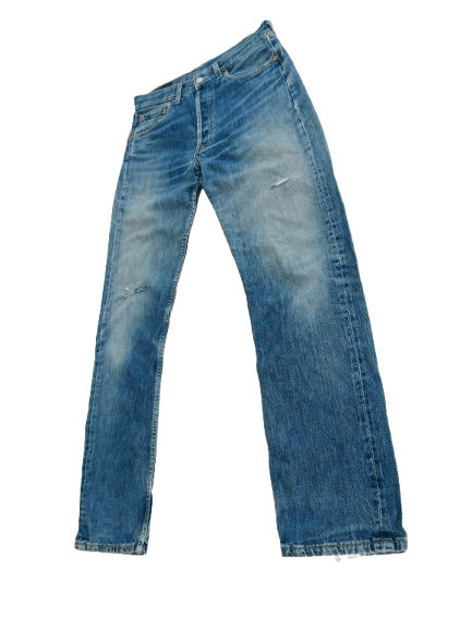 Levi's Vintage Clothing Vintage LEVIS 501 Distressed Jean's Blue Denim Made in UK Size US 31 - 5 Thumbnail