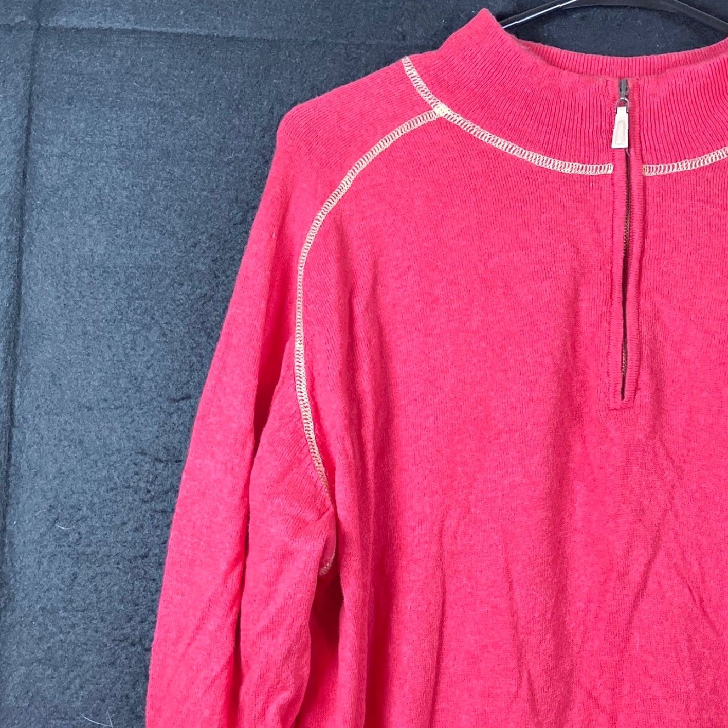 Peter Millar Peter Millar Sweatshirt Men Pink Beige 1/4 Zip Pullover Cashmere Blend XL Pullover Knit Sweater Solid V-Neck Size US XL / EU 56 / 4 - 4 Thumbnail