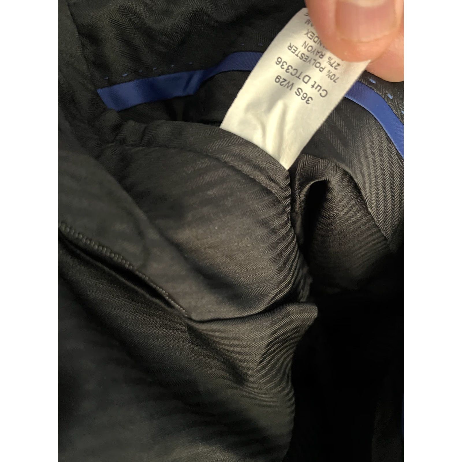 Kenneth Cole KENNETH COLE Techni-COLE Gray Dress Slim-Fit Pants 36 x 29 Dress Pants Men Slim 36 Blue Polyester Blend Front Flat Zipper Vintage No Size US 36 / EU 52 - 6 Thumbnail