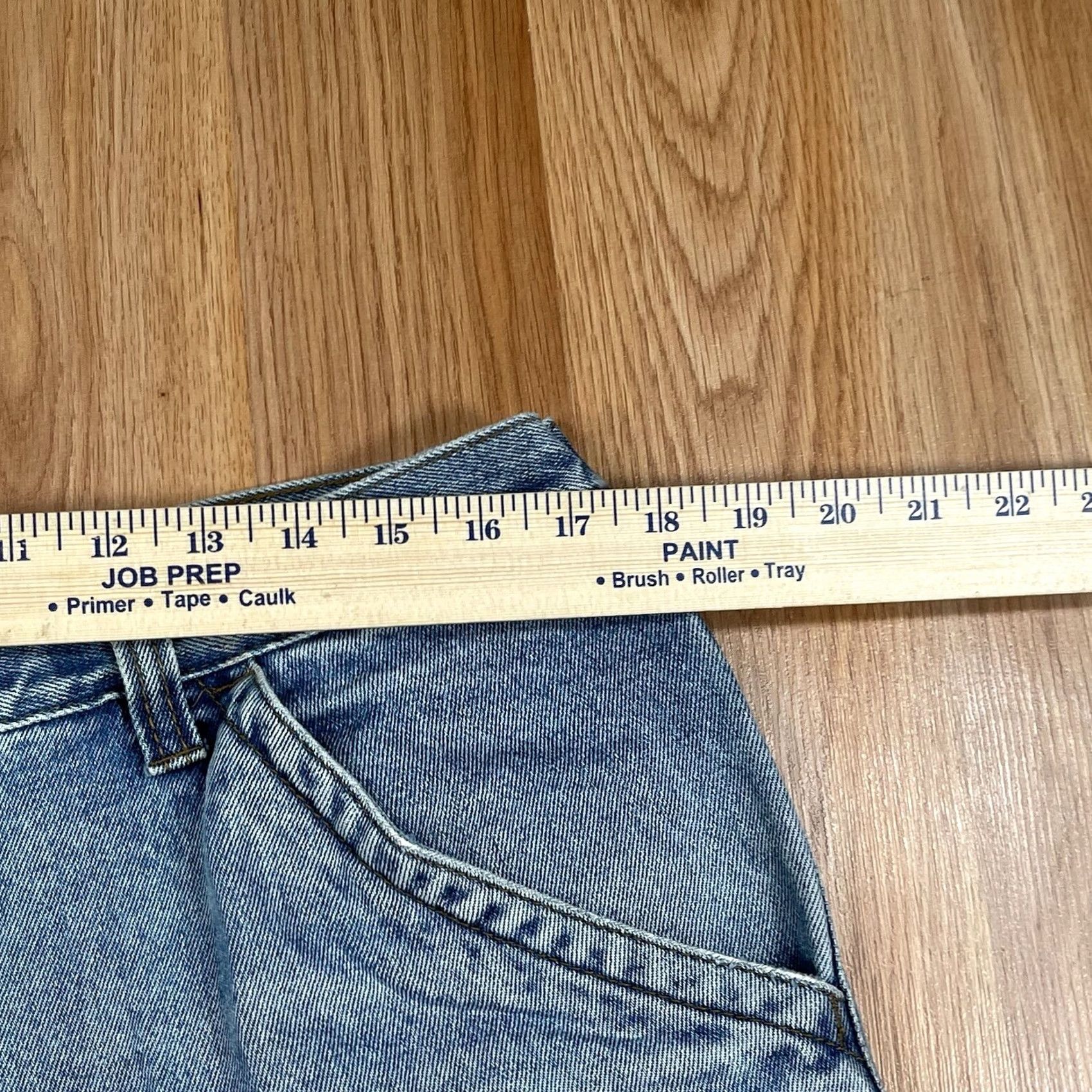 Denime Basic Concepts Carpenter Jean Shorts Mens Size 36 Blue Denim Flat Front Pockets Casual Workwear Size US 36 / EU 52 - 5 Thumbnail