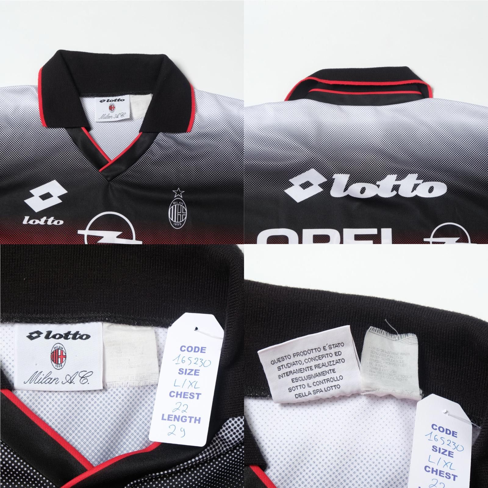 Lotto Sport 1996/97 AC Milan Training Shirt Lotto (L/XL) Size US L / EU 52-54 / 3 - 4 Thumbnail