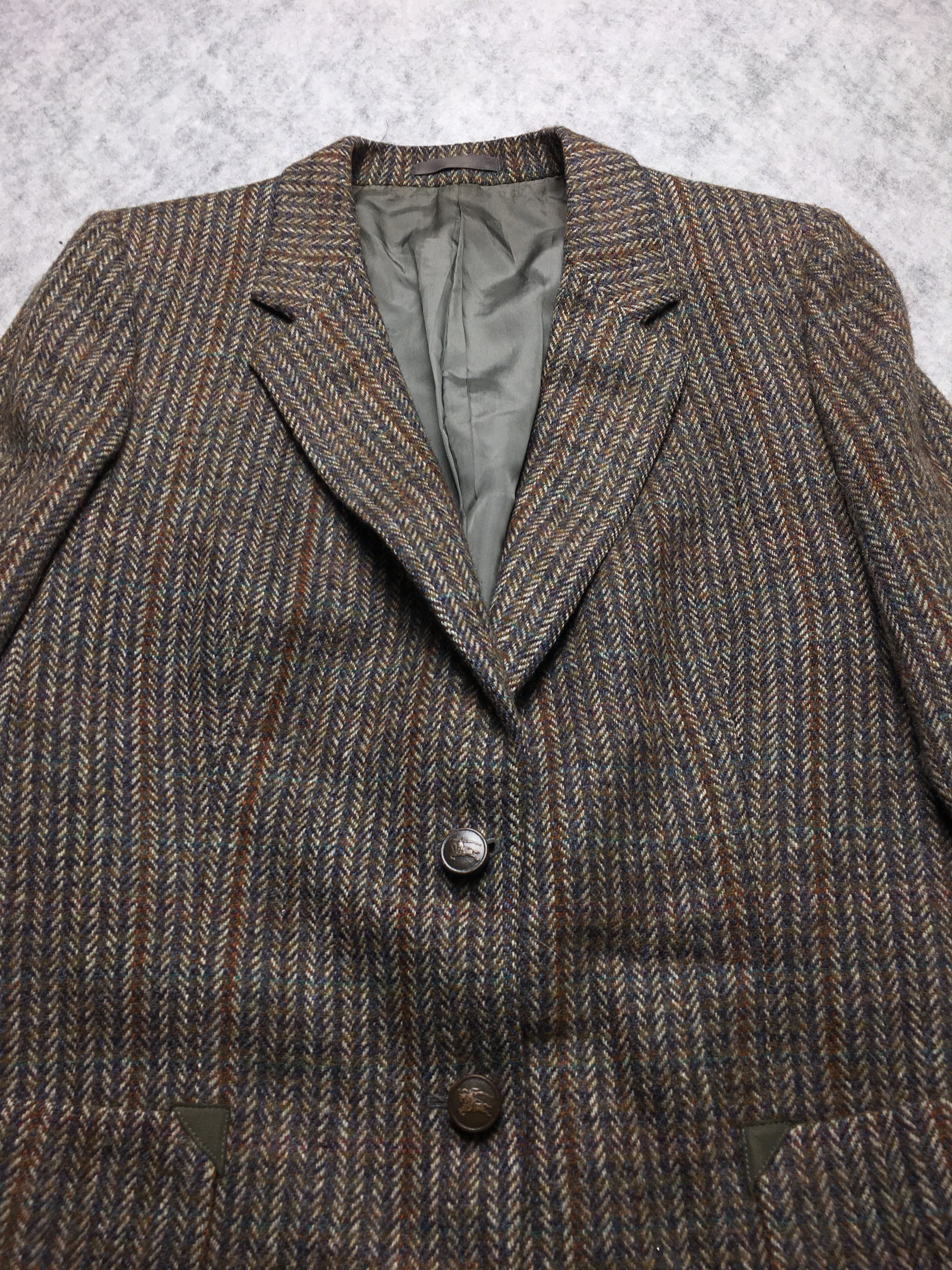 Burberry Vintage Burberrys Tweed Wool Blazer Jacket Women UK 16 Size XL / US 12-14 / IT 48-50 - 5 Thumbnail