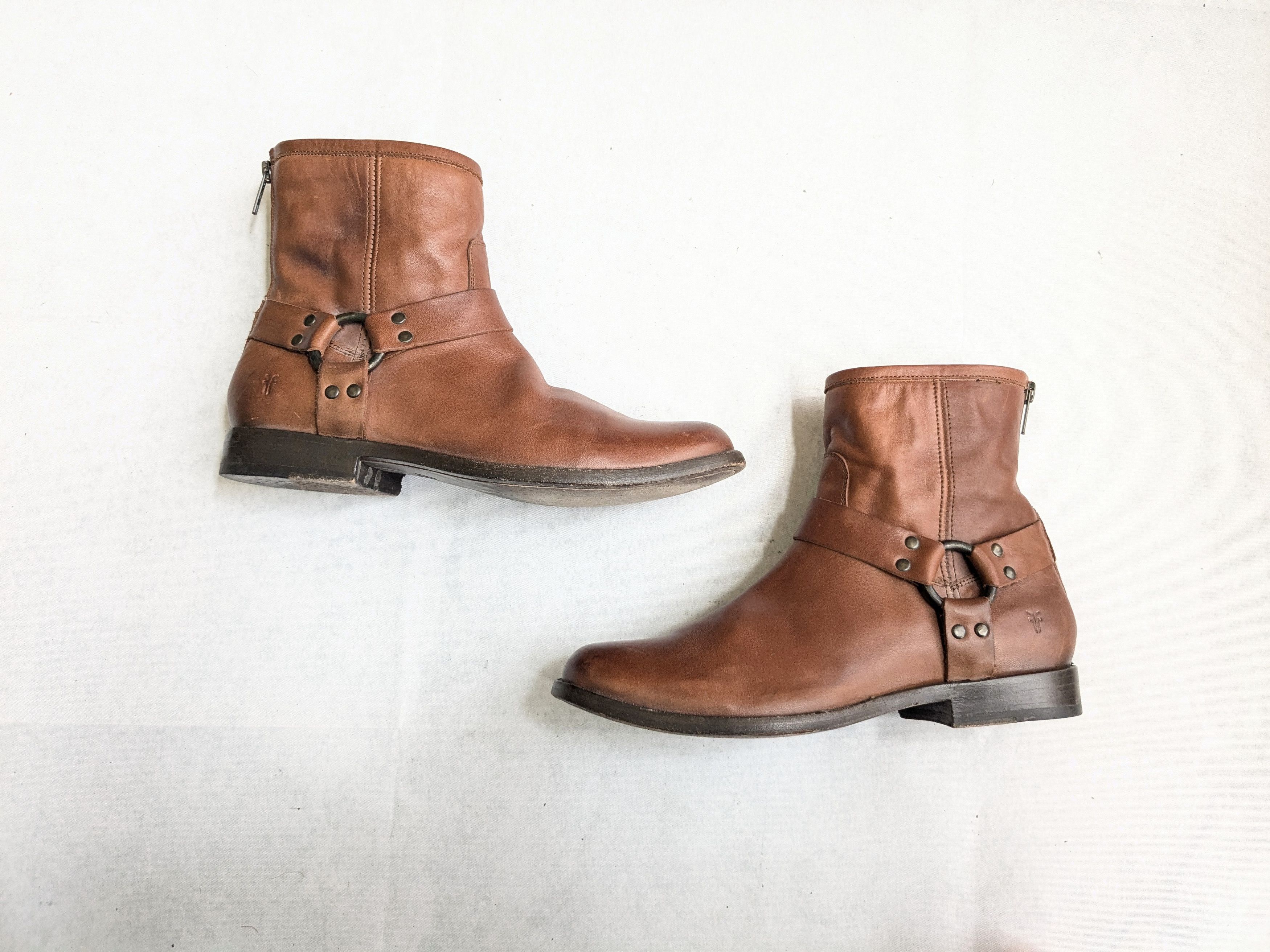 Frye Frye Harness Boots Brown Leather 7.5 Leather Buckle Harness Size US 7.5 / EU 40-41 - 1 Thumbnail