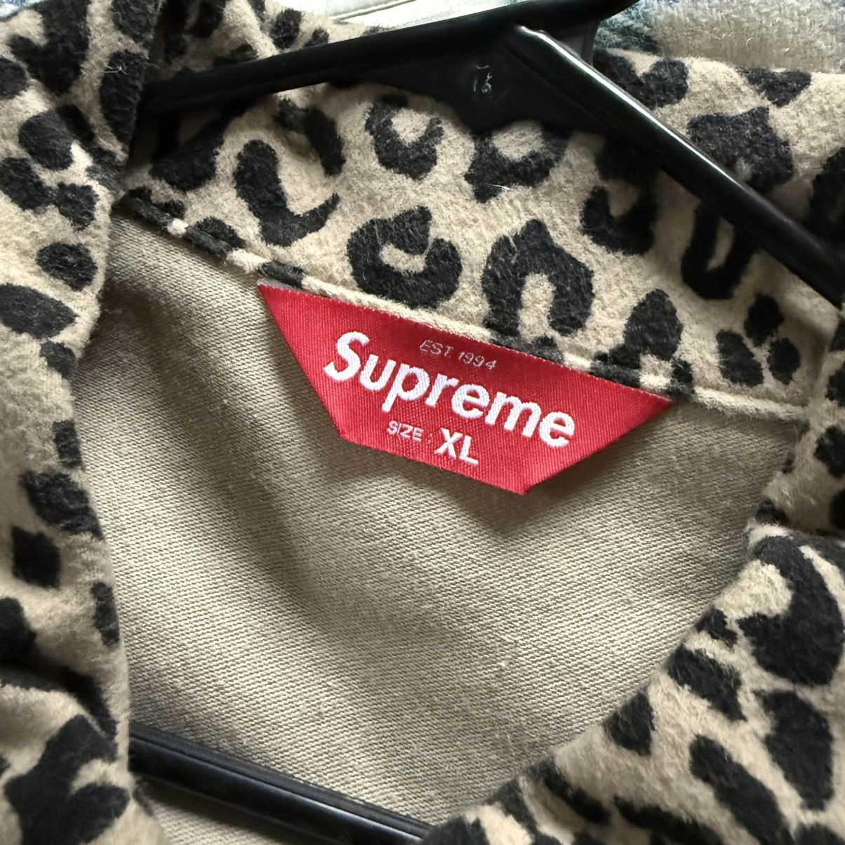 Supreme FW22 Leopard Moleskin Work Jacket Size US XL / EU 56 / 4 - 3 Thumbnail