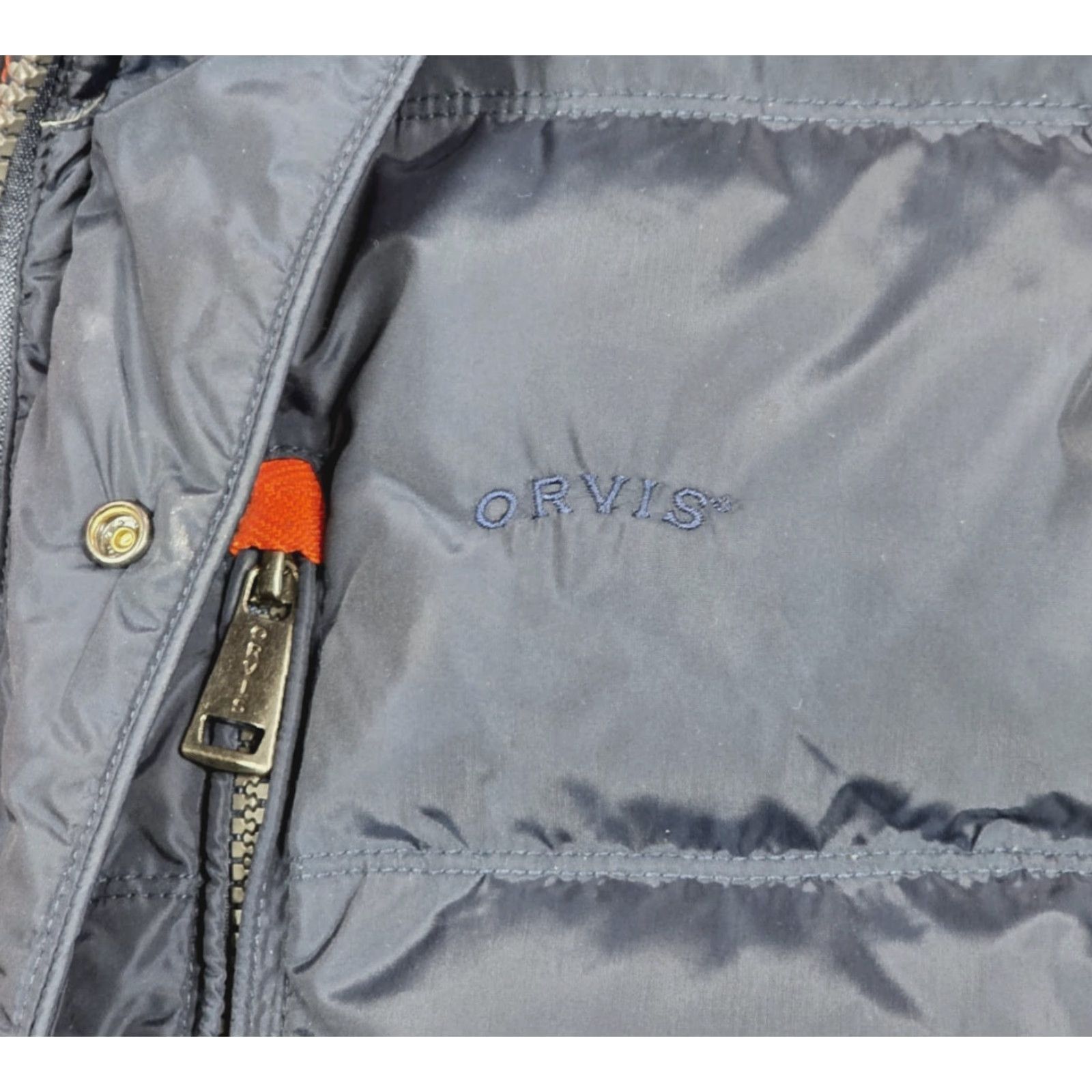 Orvis Orvis Essex Duck Down Blue Orange Quilted Puffer Vest Jacket M Adjustable waist Size US M / EU 48-50 / 2 - 6 Thumbnail