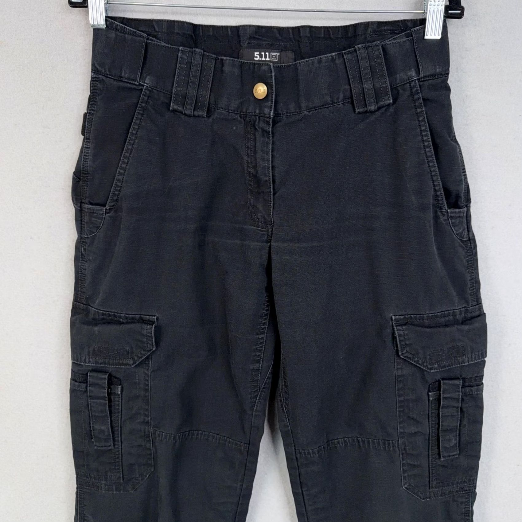 Vintage VINTAGE: 5.11 Pants Womens 8 Long Black Cargo Straight Leg Tactical Ripstop Workwear Size 30" / US 8 / IT 44 - 2 Thumbnail