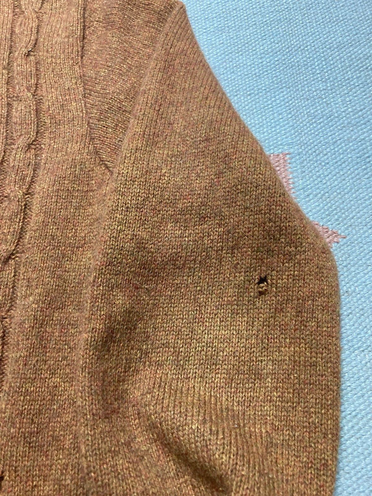 Vintage 50s cardigan sweater wool blend distres grunge Kurt Cobain M Size US M / EU 48-50 / 2 - 4 Thumbnail