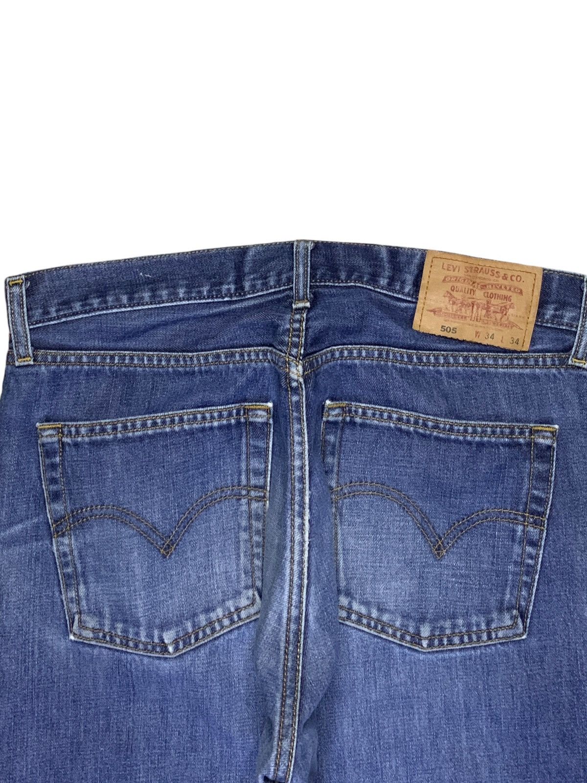 Levi's SALES🔥Vintage 90s Levis 505 Blue Wash Distress Loose Jeans Size US 33 - 8 Thumbnail