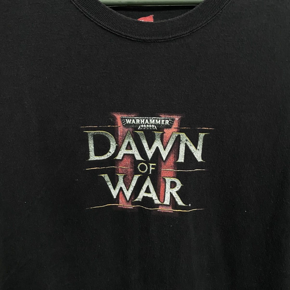 Vintage Vintage Warhammer 40000 Dawn Of War Promo Game Black T-Shirt Size US XL / EU 56 / 4 - 7 Thumbnail