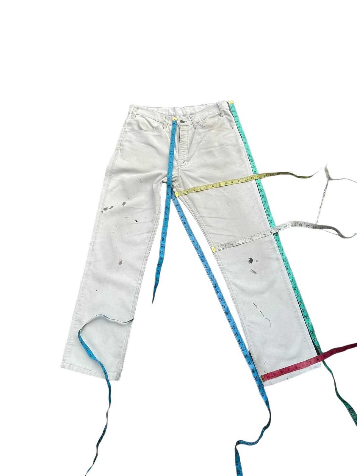 Levi's Vintage 80’s Levis Coduroy White Tab Painted Stain Size US 33 - 12 Thumbnail