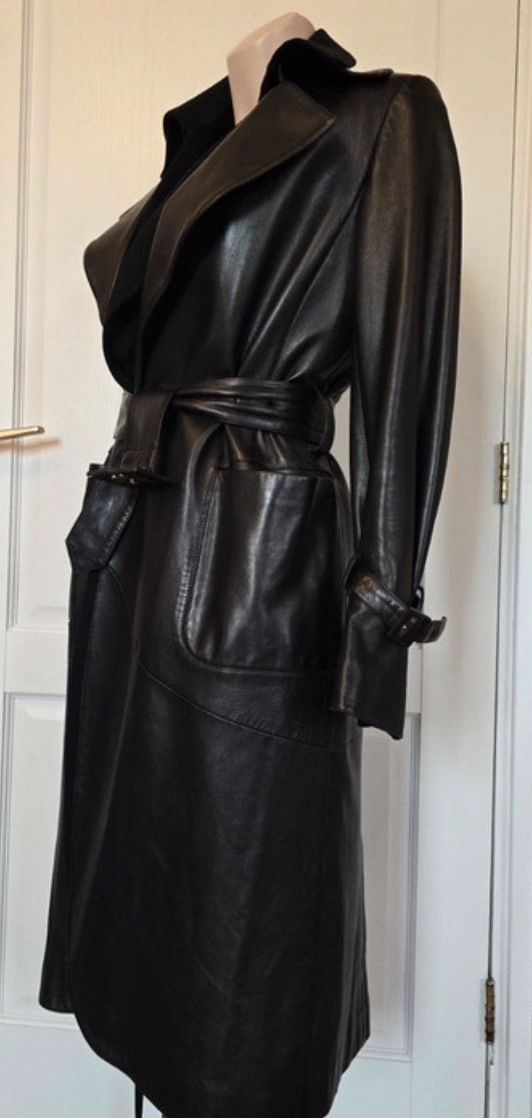 RARE 2 PIECE CASHMERE AND LEATHER COAT