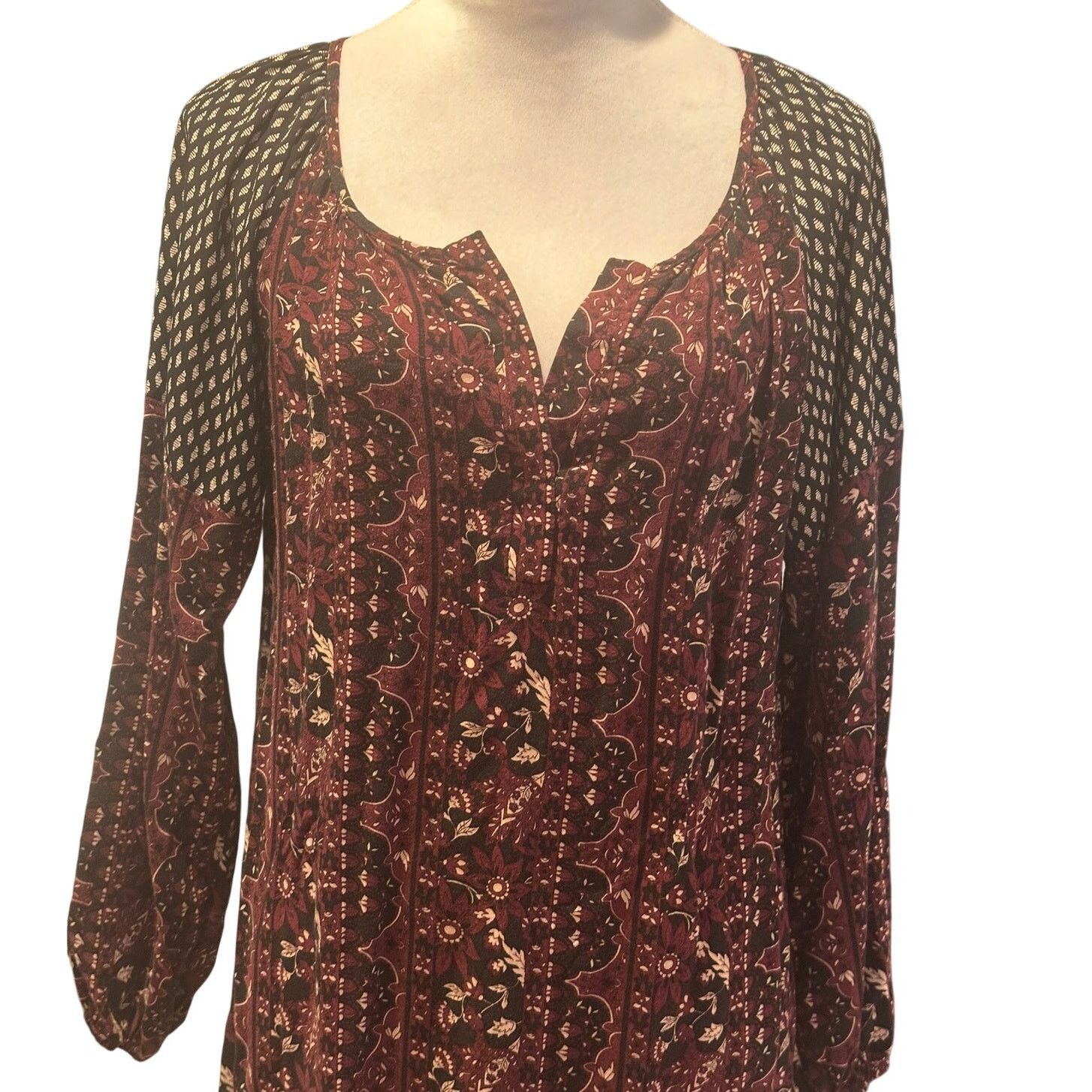 Other Dina Be Women's Long sleeve Boho Geometric Pattern Mini S Size S / US 4 / IT 40 - 2 Thumbnail
