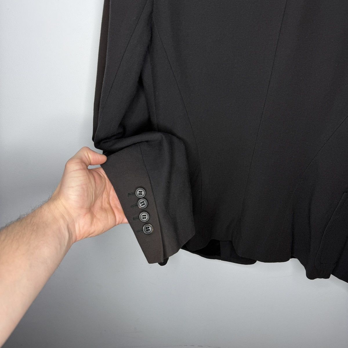 Ann Demeulemeester Ann Demeulemeester Women Blazer Black Wool Size S / US 4 / IT 40 - 10 Thumbnail