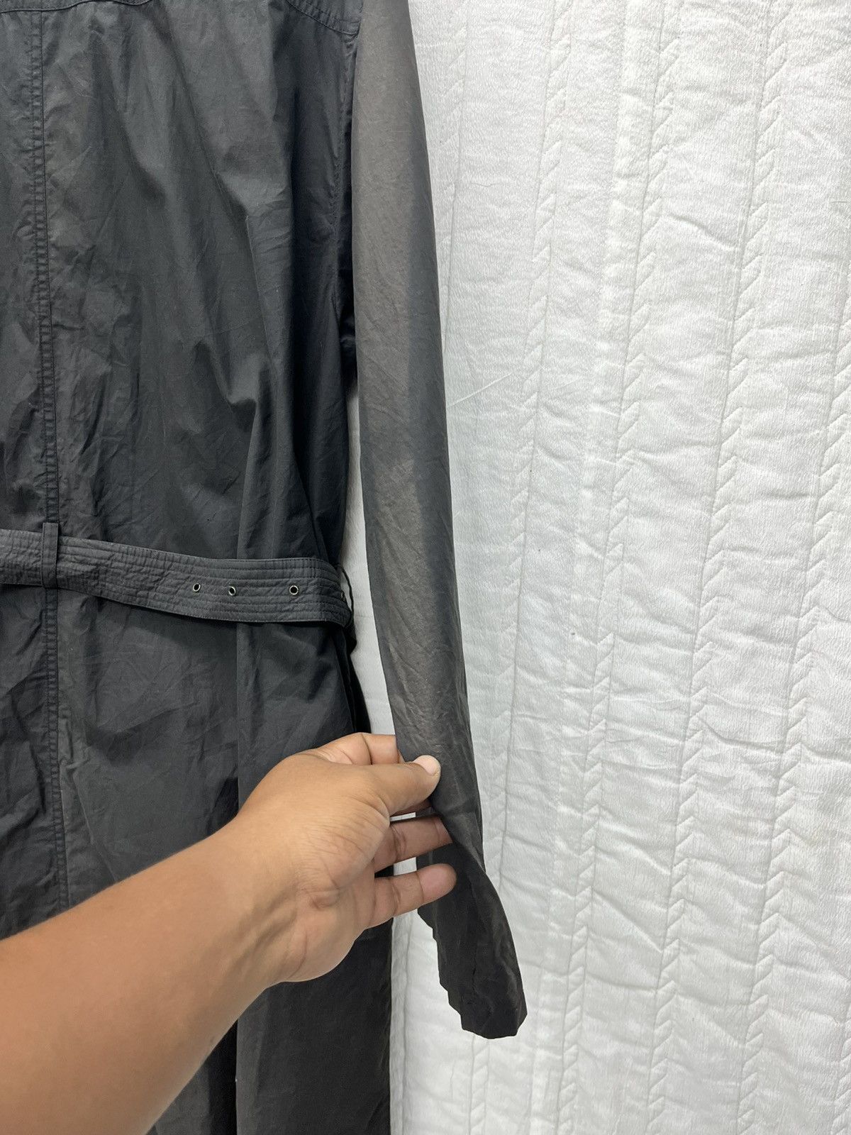 Designer × Emporio Armani × Vintage STEALS🔥EMPORIO ARMANI WINDCOAT WAXED COTTON Size US M / EU 48-50 / 2 - 7 Thumbnail
