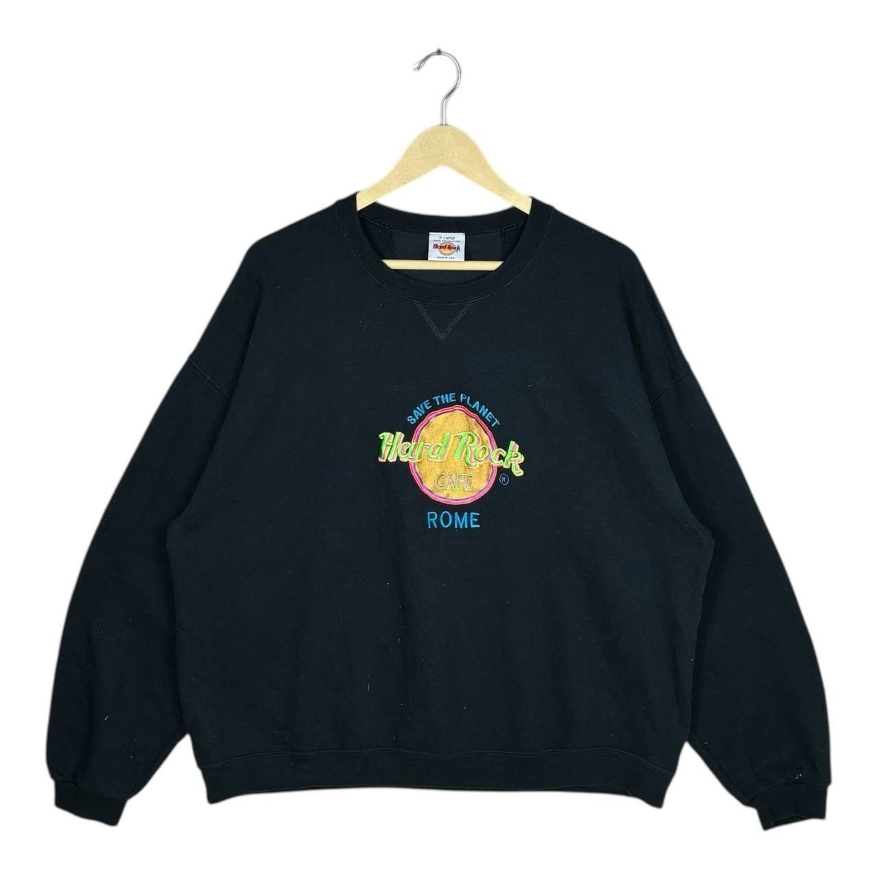 Hard Rock Cafe 90s Hard Rock Cafe Rome Save The Planet Sweatshirt XL USA Size US XL / EU 56 / 4 - 1 Thumbnail
