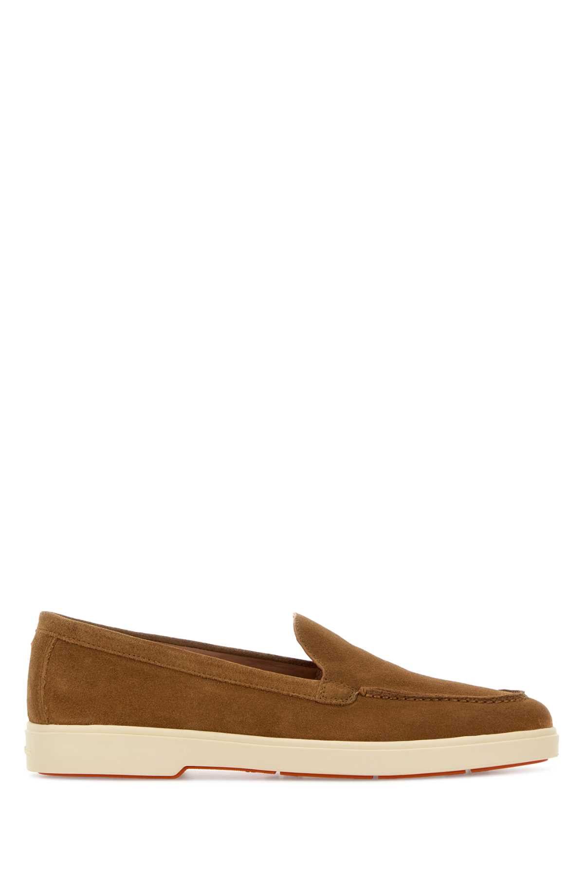 Santoni Camel Suede Yalta Loafers Size US 11 / IT 41 - 1 Thumbnail