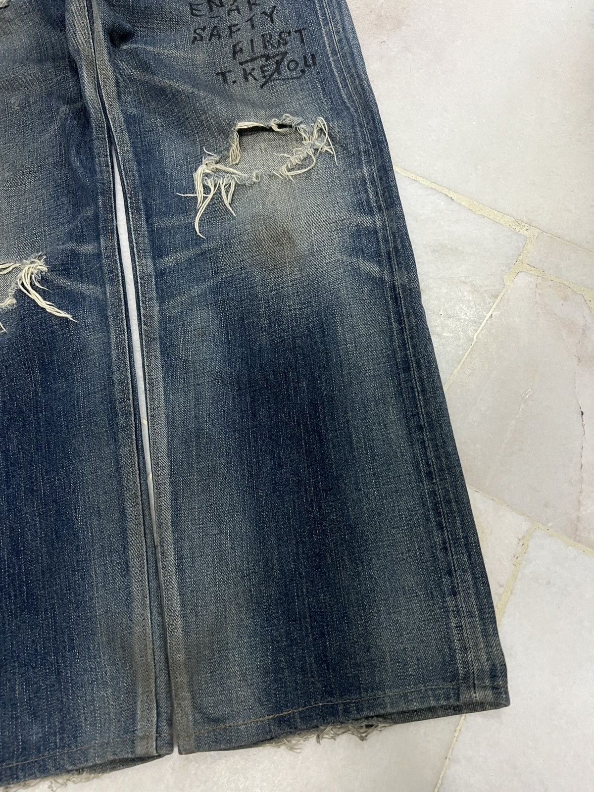 Edwin × If Six Was Nine 💥Baggy💥Vintage Edwin 505 Distressed Selvedge Jean Size US 32 / EU 48 - 5 Thumbnail