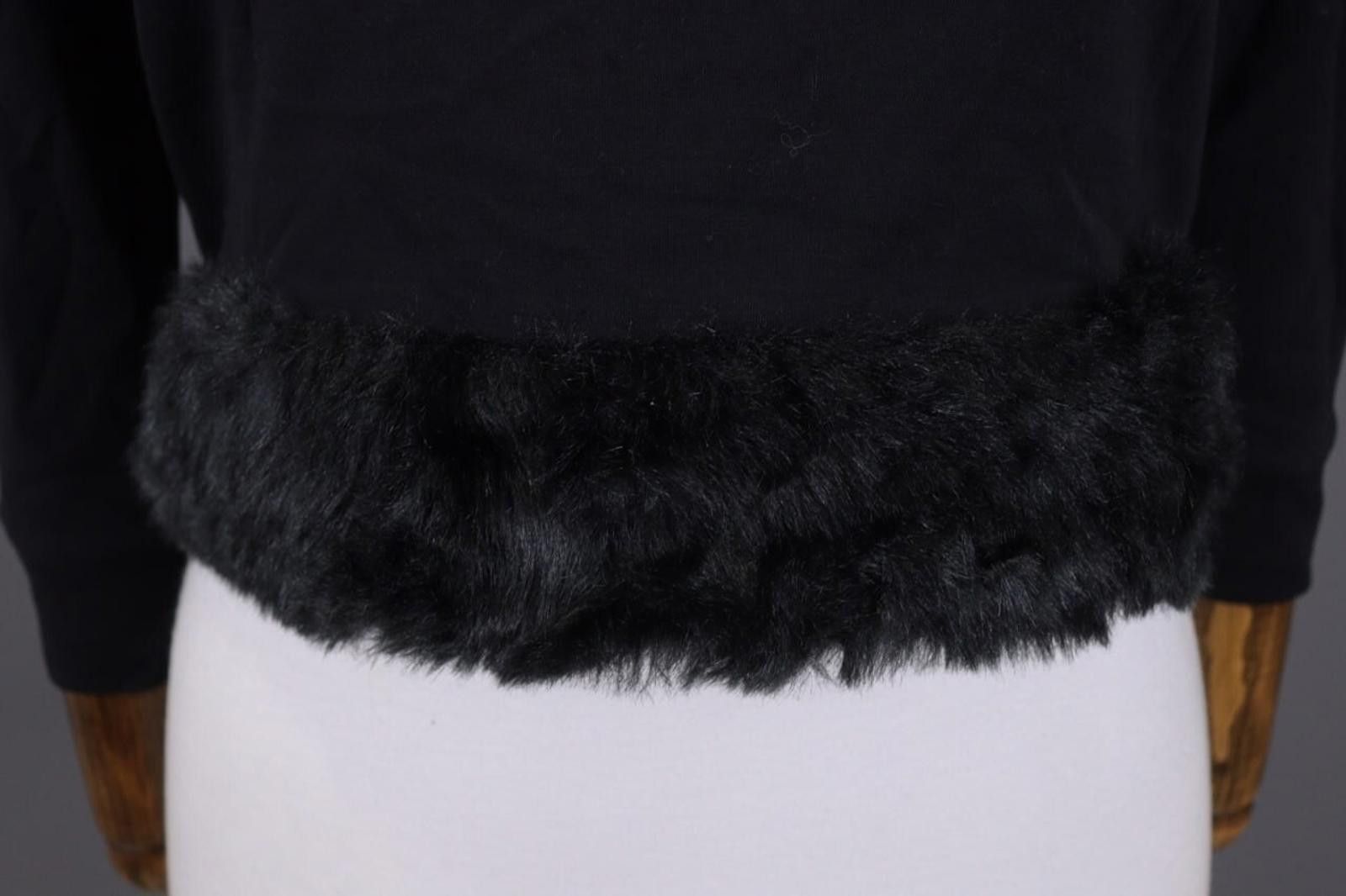 John Galliano Kids John Galliano Black Faux Fur Cropped Sweater Size 10 Size L / US 10 / IT 46 - 7 Thumbnail
