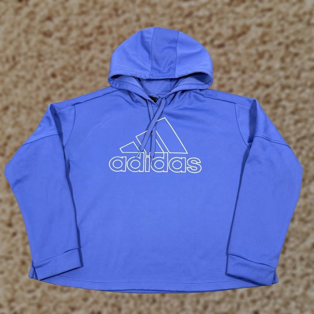 Adidas Adidas Climawarm Long Sleeves Pullover Activewear Hoodie Women's XL Blue Size XL / US 12-14 / IT 48-50 - 1 Thumbnail