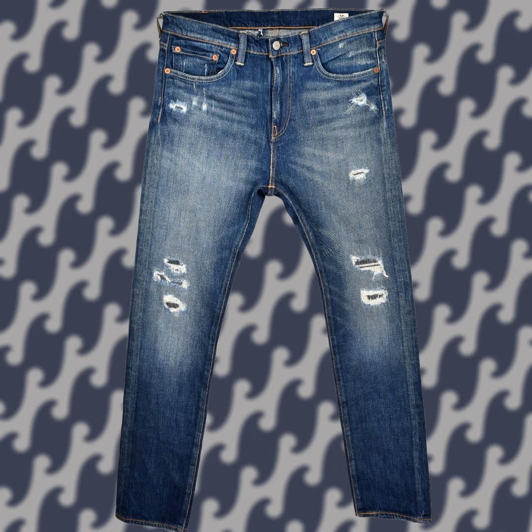 Levi's Levi's 510 White Oak Cone Denim Jeans Distressed Men's W32 L32 Blue Size US 32 / EU 48 - 1 Thumbnail