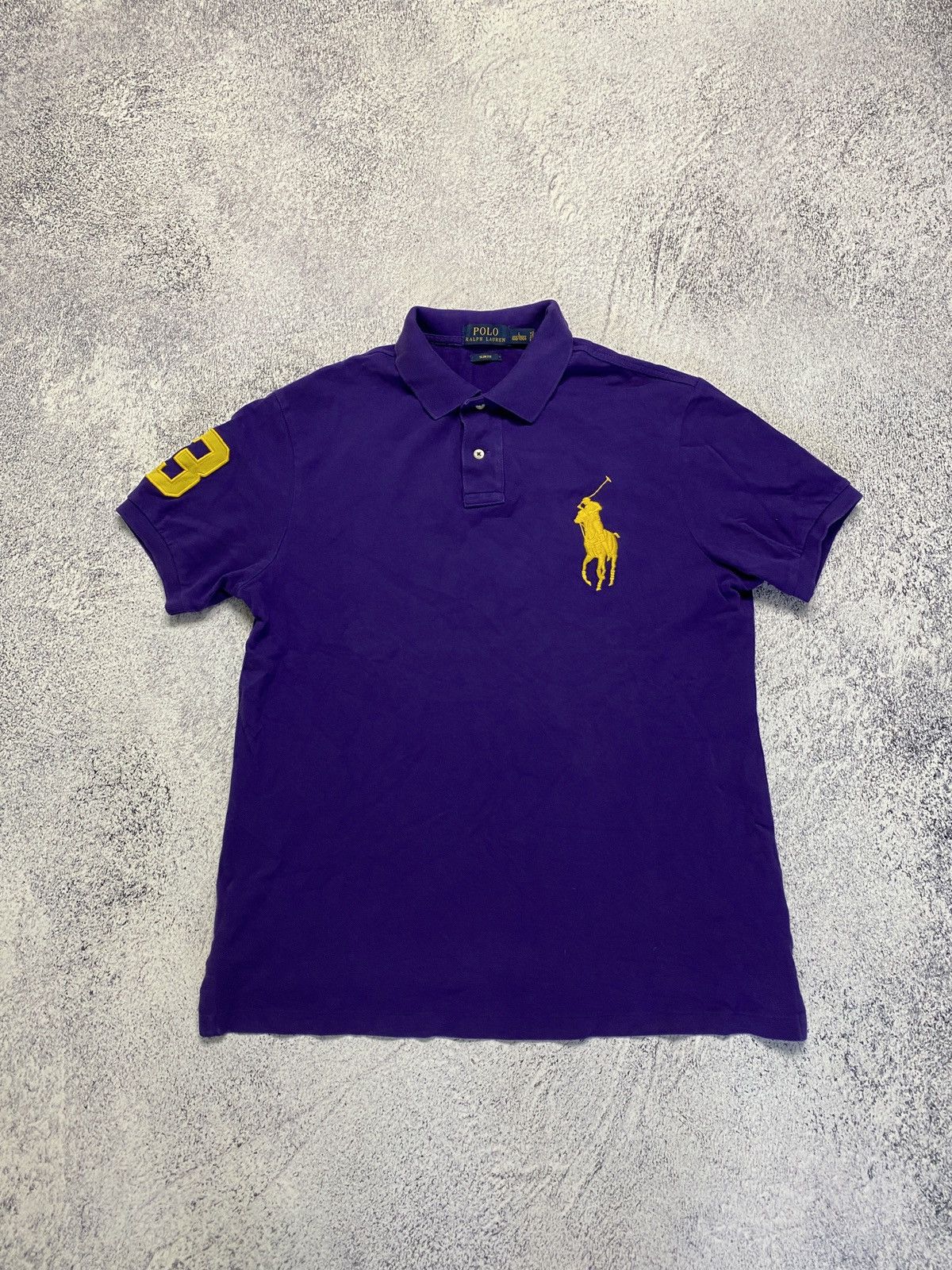 Polo Ralph Lauren Vintage Polo Ralph Lauren Big Pony #3 Rugby Shirt Purple Size US L / EU 52-54 / 3 - 1 Thumbnail