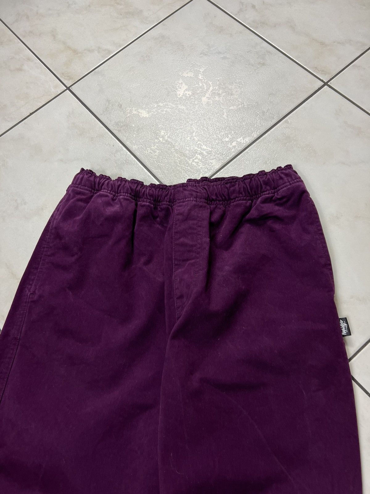 Stussy Stussy elastic stuff baggy brushed beach pant trousers lean Size US 32 / EU 48 - 3 Thumbnail