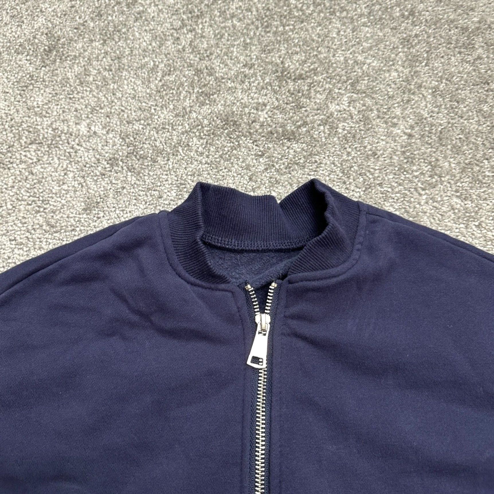 Vintage Pie Pie Buy Full Zip Sweatshirt Womens Small Navy Blue 100% Cotton Casual All Seasons Zip Winter Spring Fall Crew Neck Mens Womens Size S / US 4 / IT 40 - 3 Thumbnail
