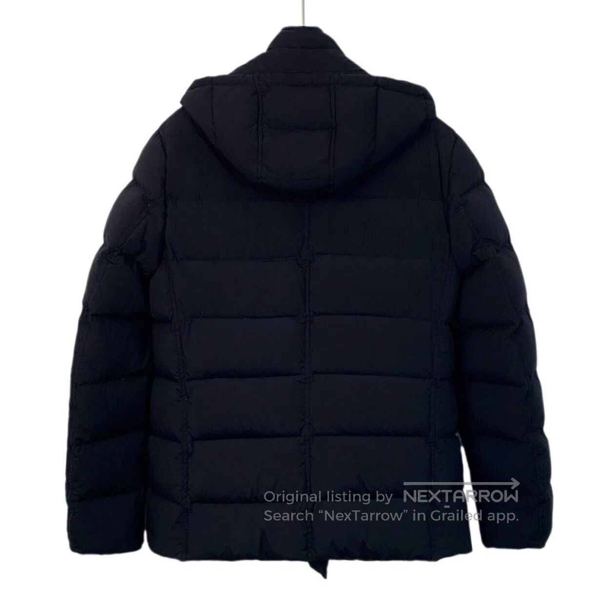 Moncler Moncler Black Logo Patch Hooded Double-Breasted Down Jacke Size US M / EU 48-50 / 2 - 2 Thumbnail