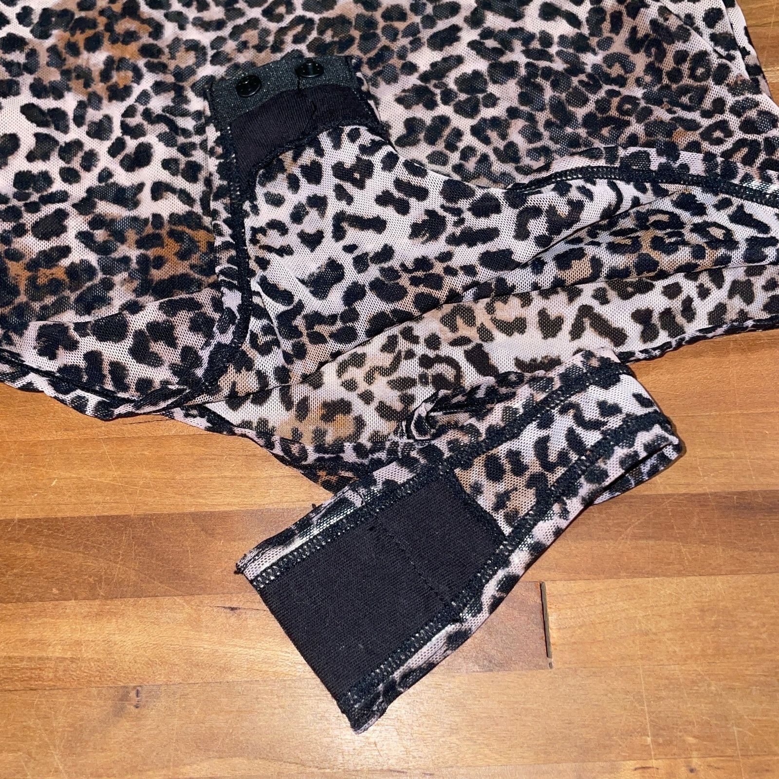 Steve Madden Steve Madden Women's Long-Sleeve Mesh Bodysuit Cheetah small Size S / US 4 / IT 40 - 7 Thumbnail