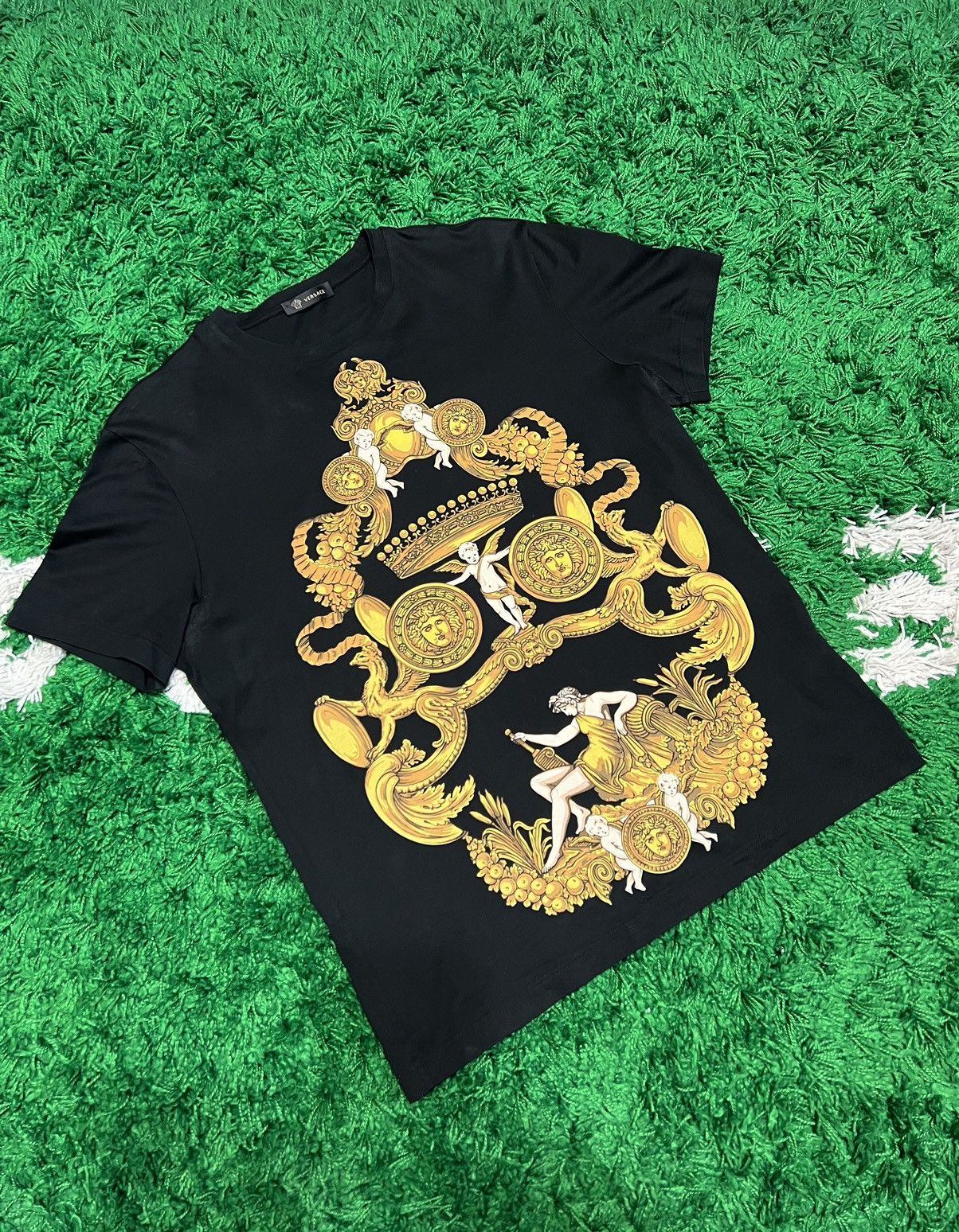 Tシャツ・カットソー VERSACE Men T Shirts 78GAHC05 CJ01CG89 Black Versace VERSACE Men T-Shirts 78GAHC05 CJ01C G89 BLACK | Grailed