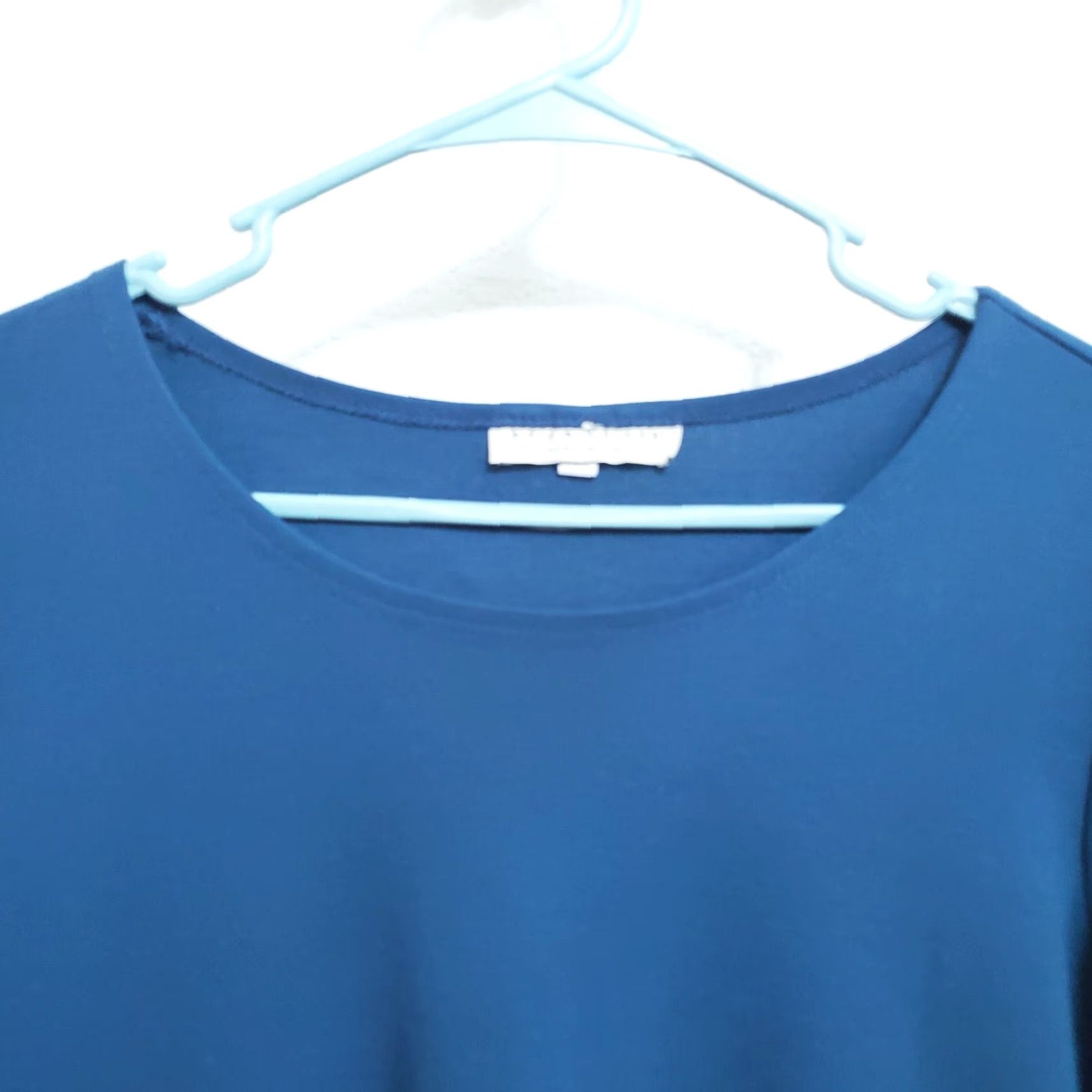 Vintage Bryn Walker Top Women XS Blue 3/4 Sleeve Pullover Stretch Minimalist Capsule USA Size XS / US 0-2 / IT 36-38 - 5 Thumbnail