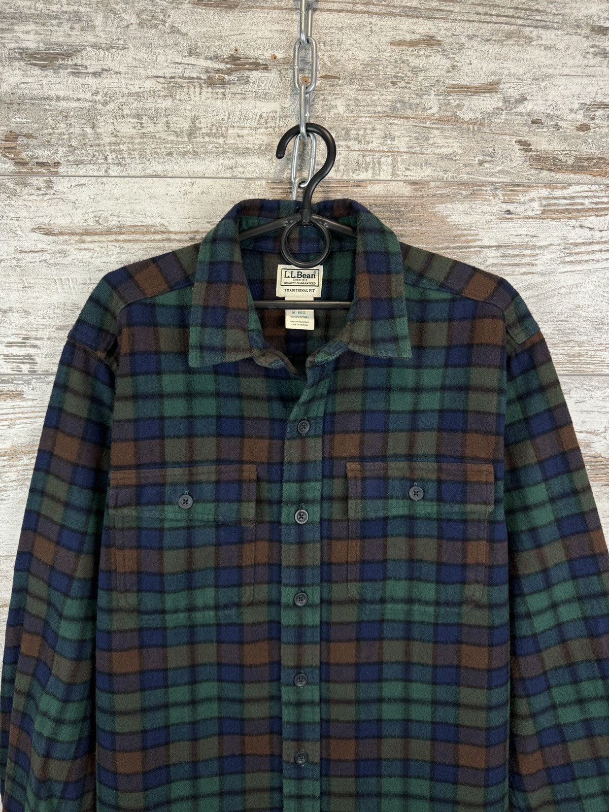 L.L. Bean × Vintage Mens Vintage L.L.Bean Overshirt flannel shirts button up Size US M / EU 48-50 / 2 - 4 Thumbnail