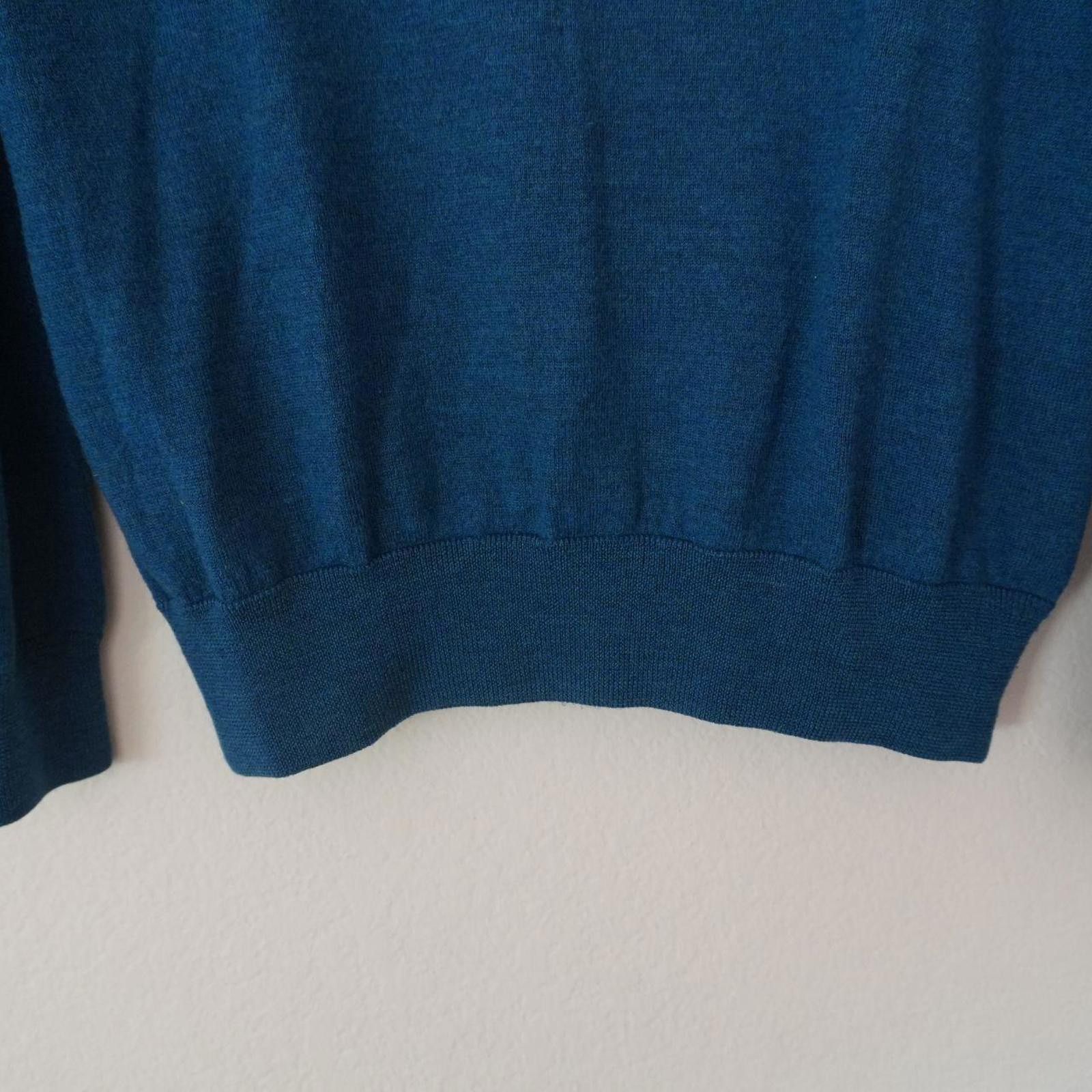 J.Crew J-Crew Sweater Women's M Blue 1/4 Zip Merino Wool Size M / US 6-8 / IT 42-44 - 2 Thumbnail