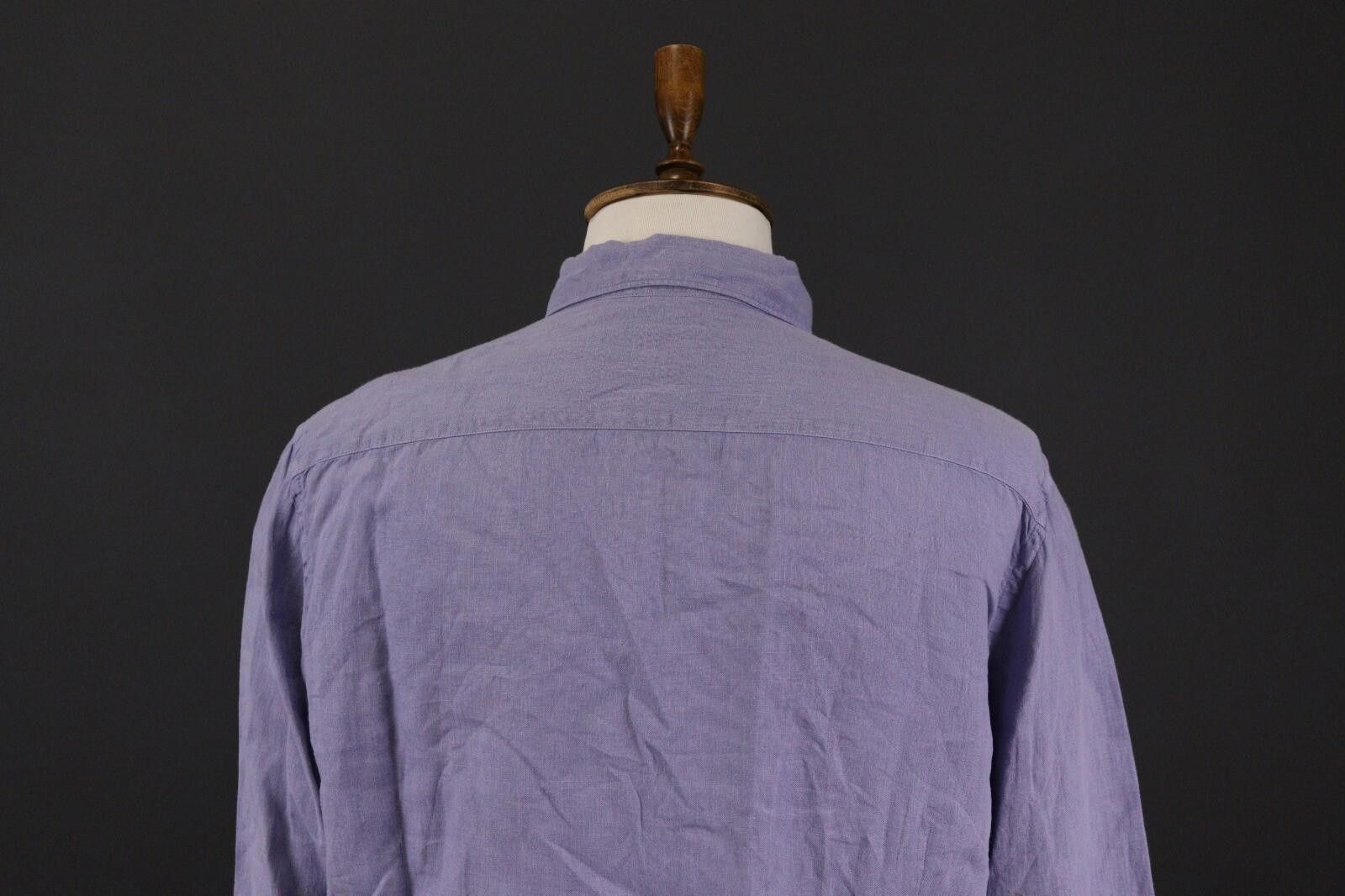 Designer Hackett London Slim Fit Linen Oxford Shirt Size XXL /2XL Size US XXL / EU 58 / 5 - 6 Thumbnail