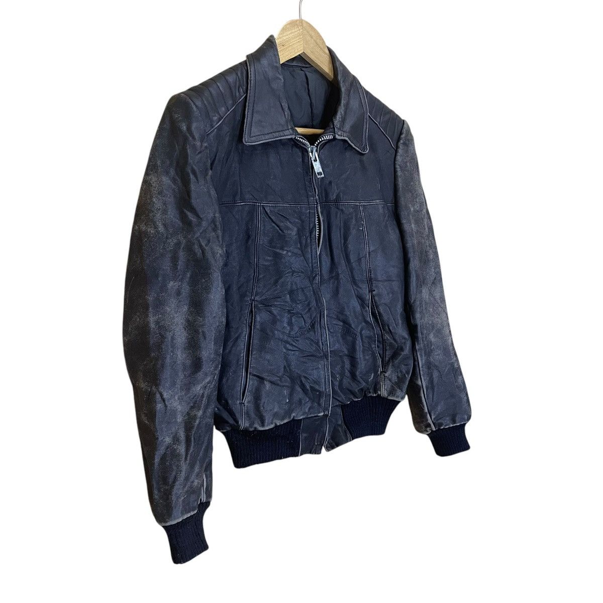 Genuine Leather × Vintage Vintage 70s Leather Jacket Leather Motorcycle Jacket Size US S / EU 44-46 / 1 - 2 Thumbnail