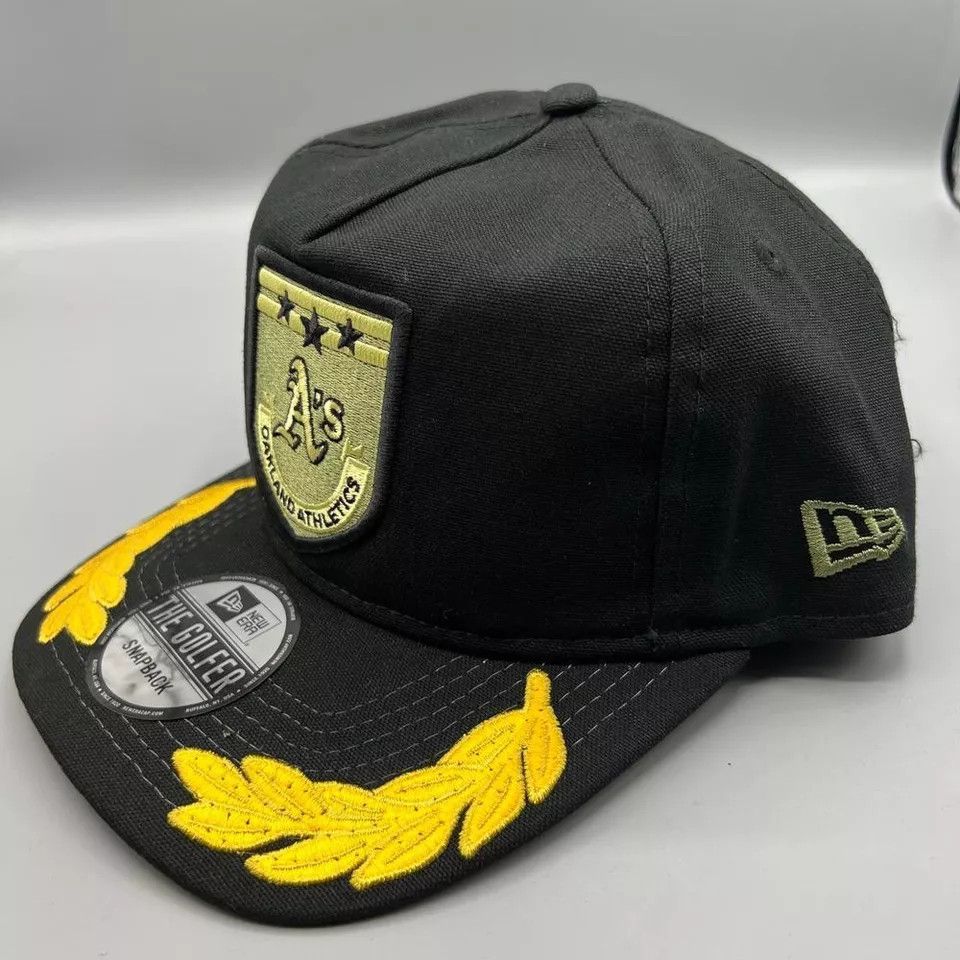 New Era Oakland Athletics Hat Men Military Patch The Golfer SnapBack Size ONE SIZE - 2 Thumbnail