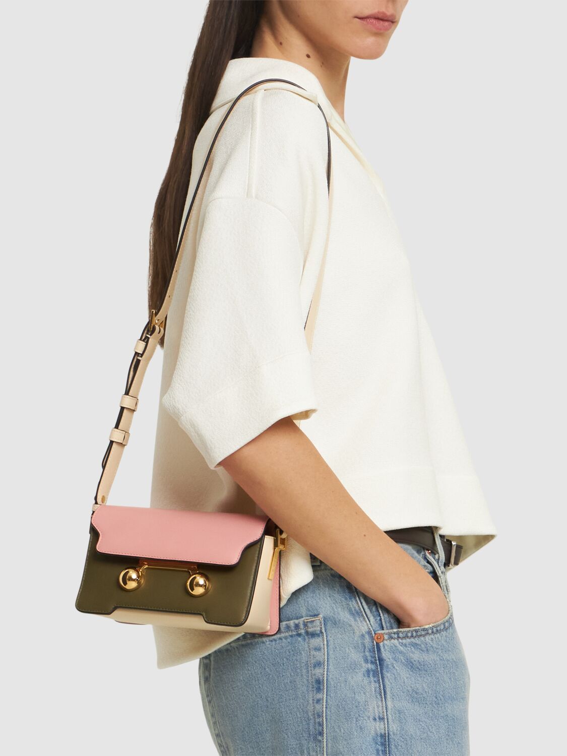 Marni o1f1d3z0126 Size: OS / Trunkaroo Shoulder Bag in Pink/Green Size ONE SIZE - 2 Thumbnail