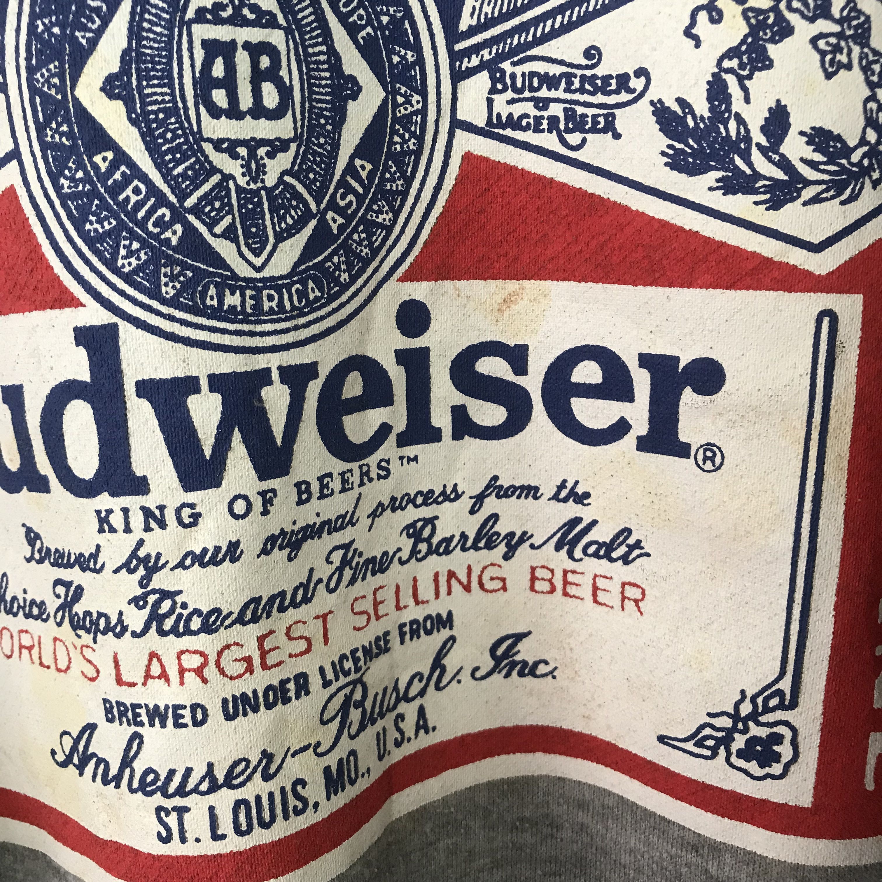 Budweiser vintage sweatshirt budweiser gray backprint - 3611 Size US L / EU 52-54 / 3 - 7 Thumbnail