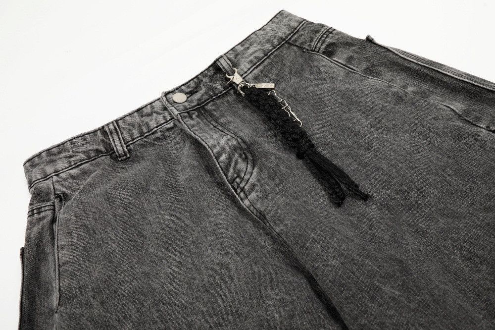 Vintage Heavy washed distressed loose scimitar jeans Size US 32 / EU 48 - 3 Thumbnail