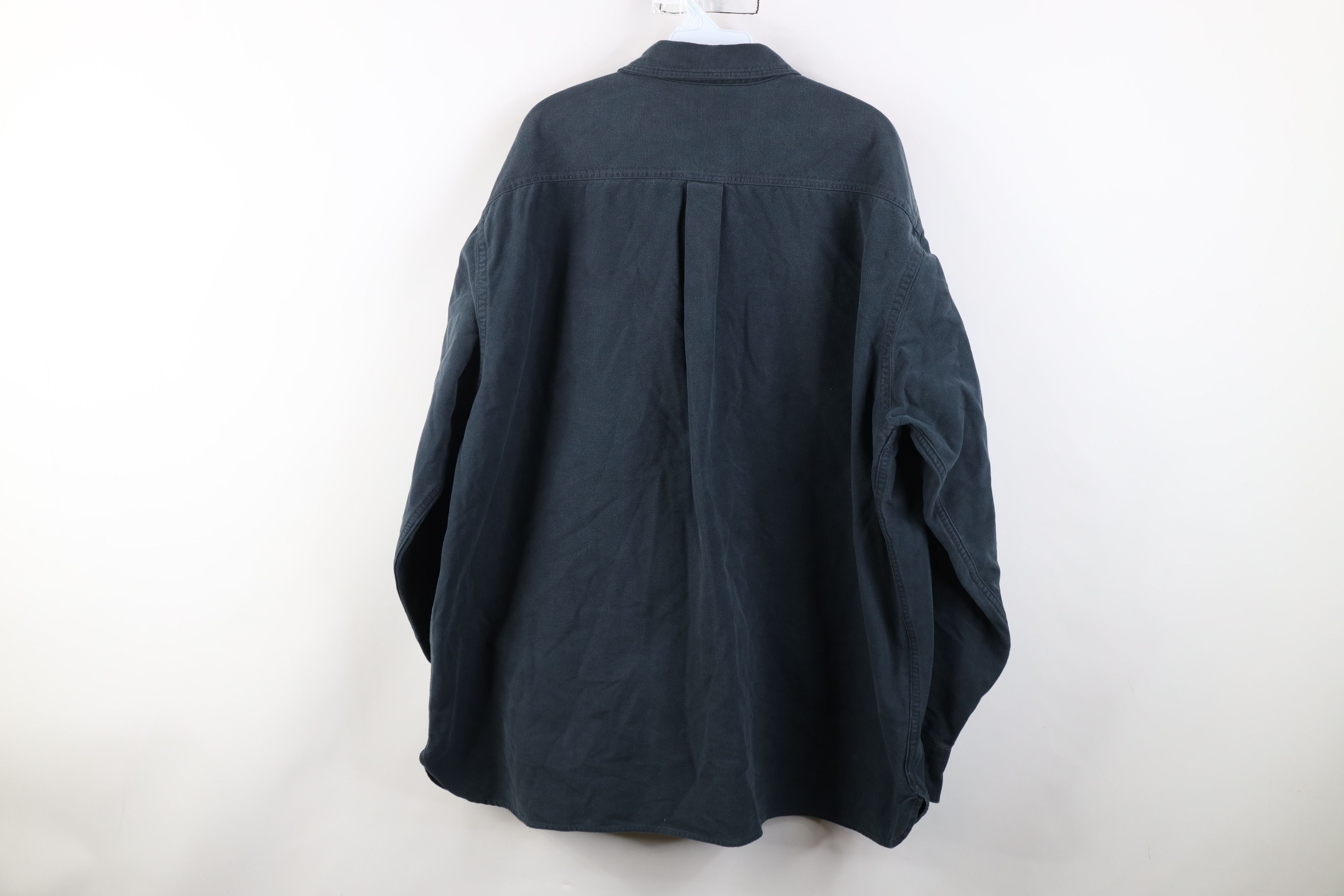 L.L. Bean Vintage 90s LL Bean Cloth Collared Button Shirt Green Size US XXL / EU 58 / 5 - 10 Thumbnail