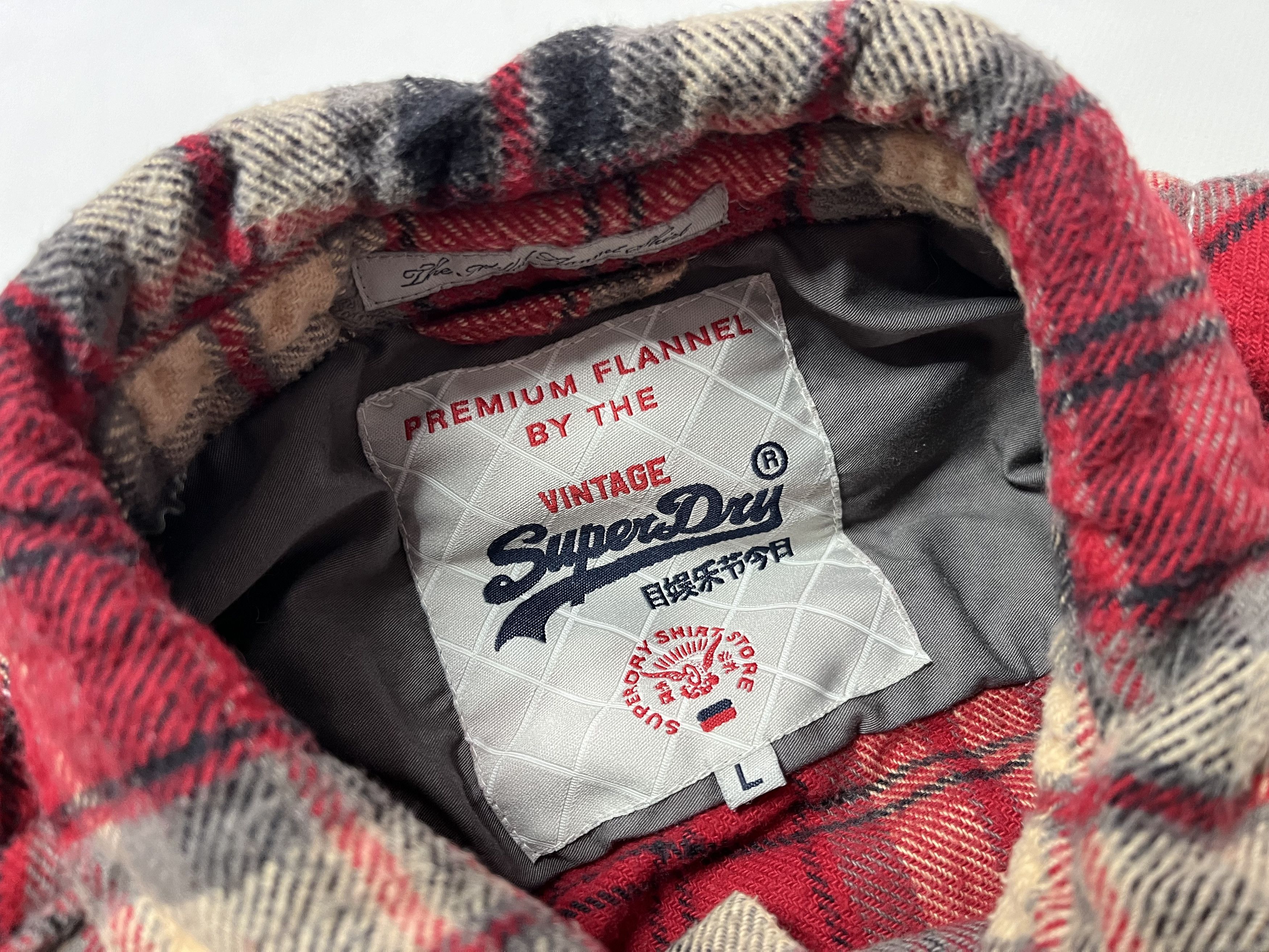 Flannel × Superdry Superdry Premium Flannel by vintage shirt button up Size US L / EU 52-54 / 3 - 9 Thumbnail