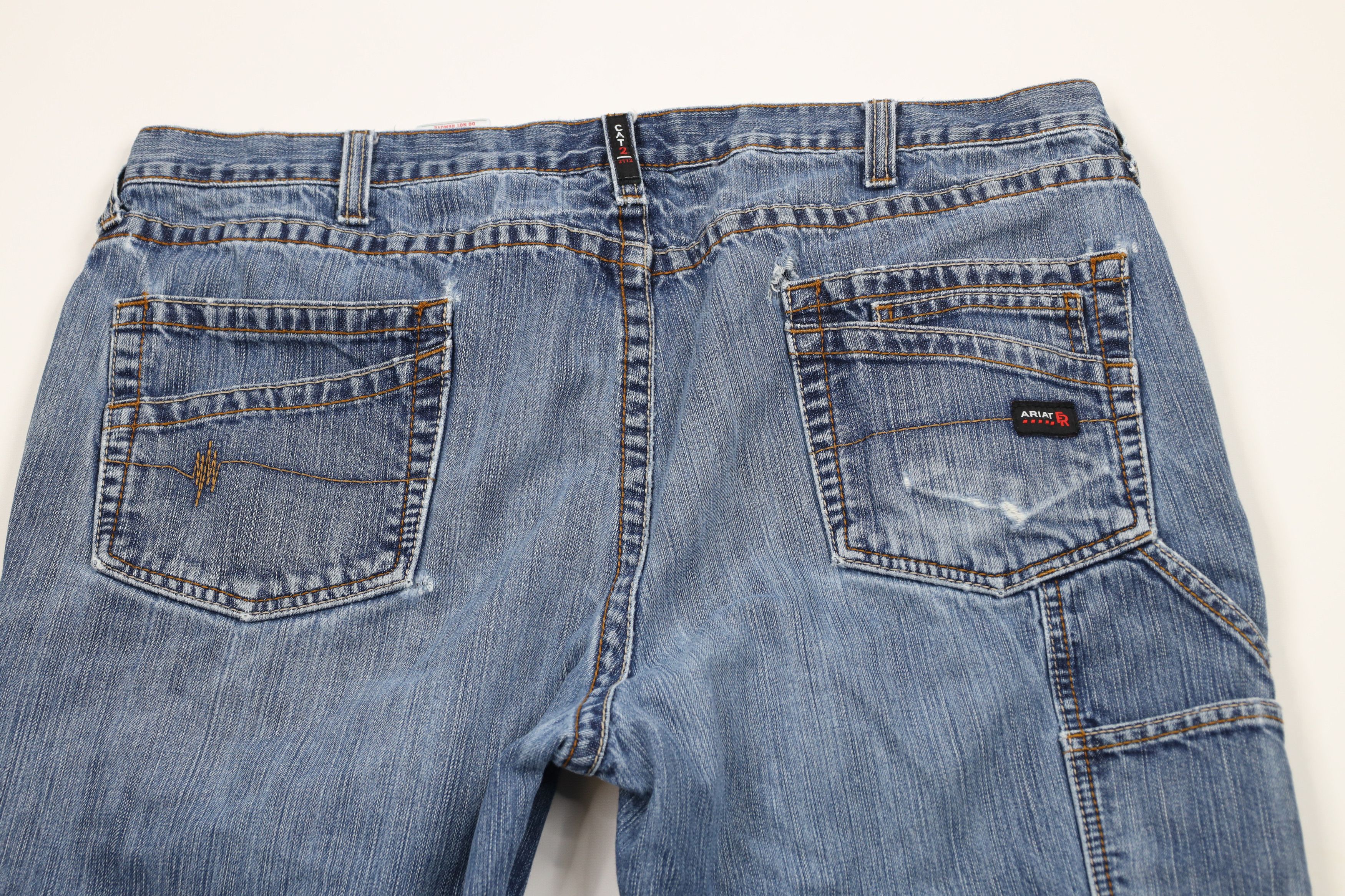 Ariat × Vintage Ariat FR Fire Resistant Low Rise M4 Boot Leg Jeans Blue Size US 42 / EU 58 - 11 Thumbnail