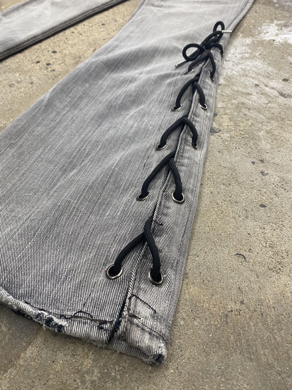 14th Addiction × Jean × KMRii Lace up flared hotchkiss japanese grunge Size US 28 / EU 44 - 6 Thumbnail