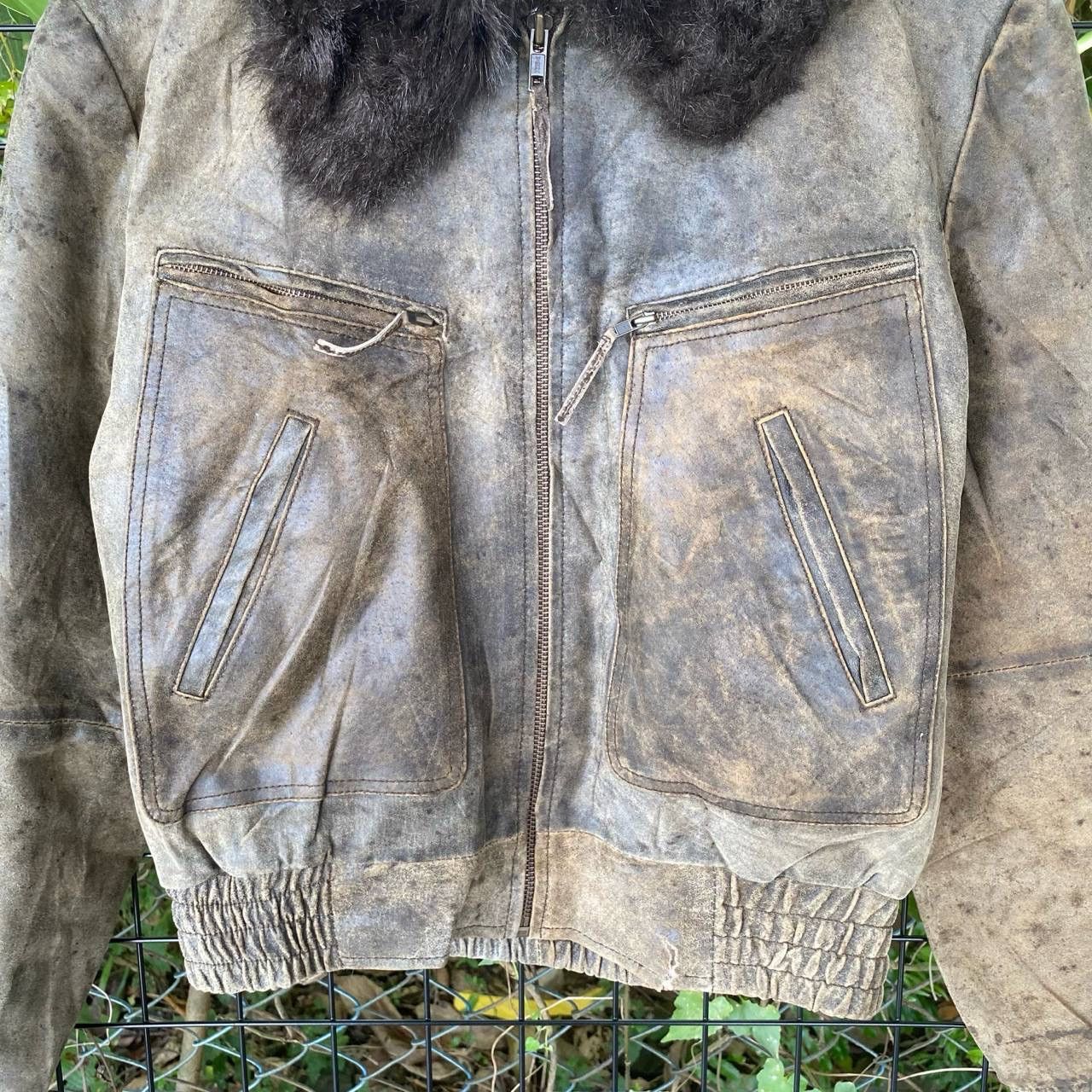 Morgan Homme × Vintage Vtg Morgan Flufy Leather Jacket Size US M / EU 48-50 / 2 - 3 Thumbnail