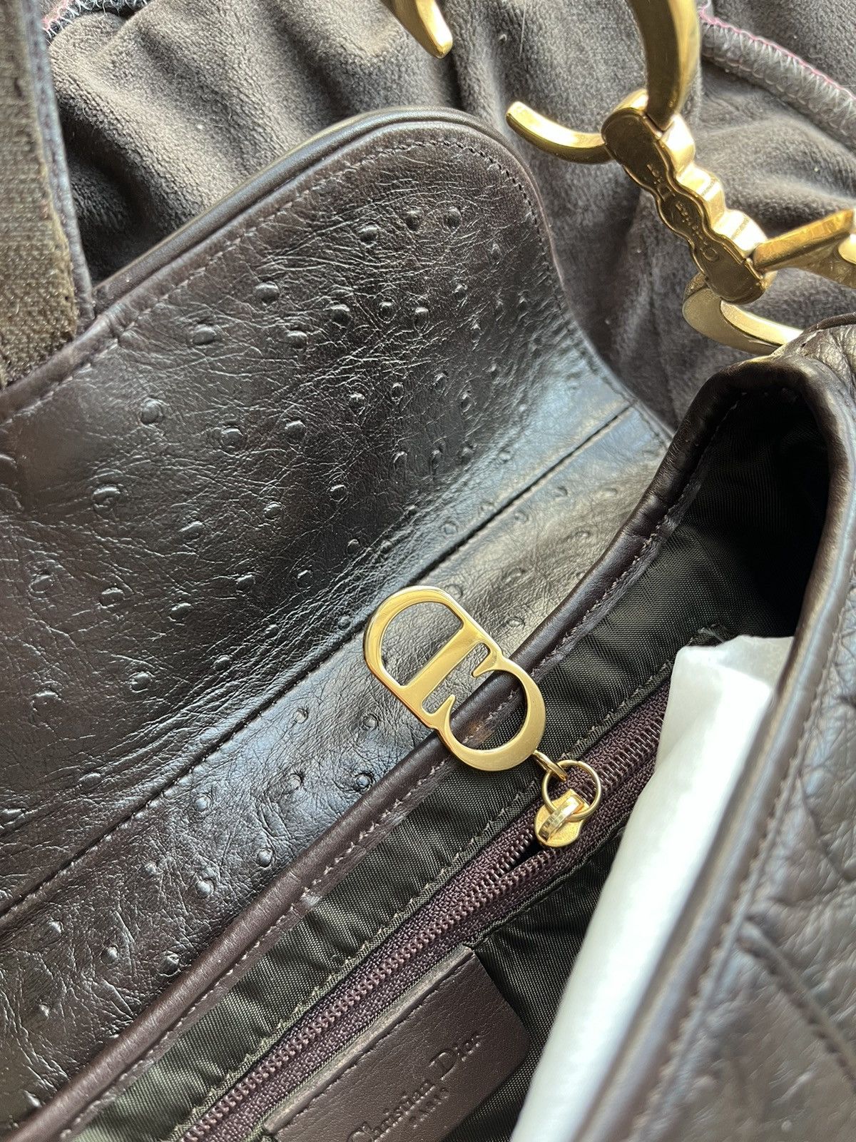 Dior Dior ostrich saddle bag Size ONE SIZE - 12 Thumbnail