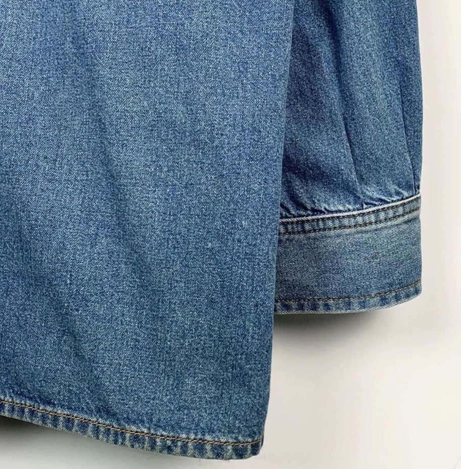 Balenciaga Balenciaga Blue denim shirt with embroidered letter collar Size US S / EU 44-46 / 1 - 4 Thumbnail