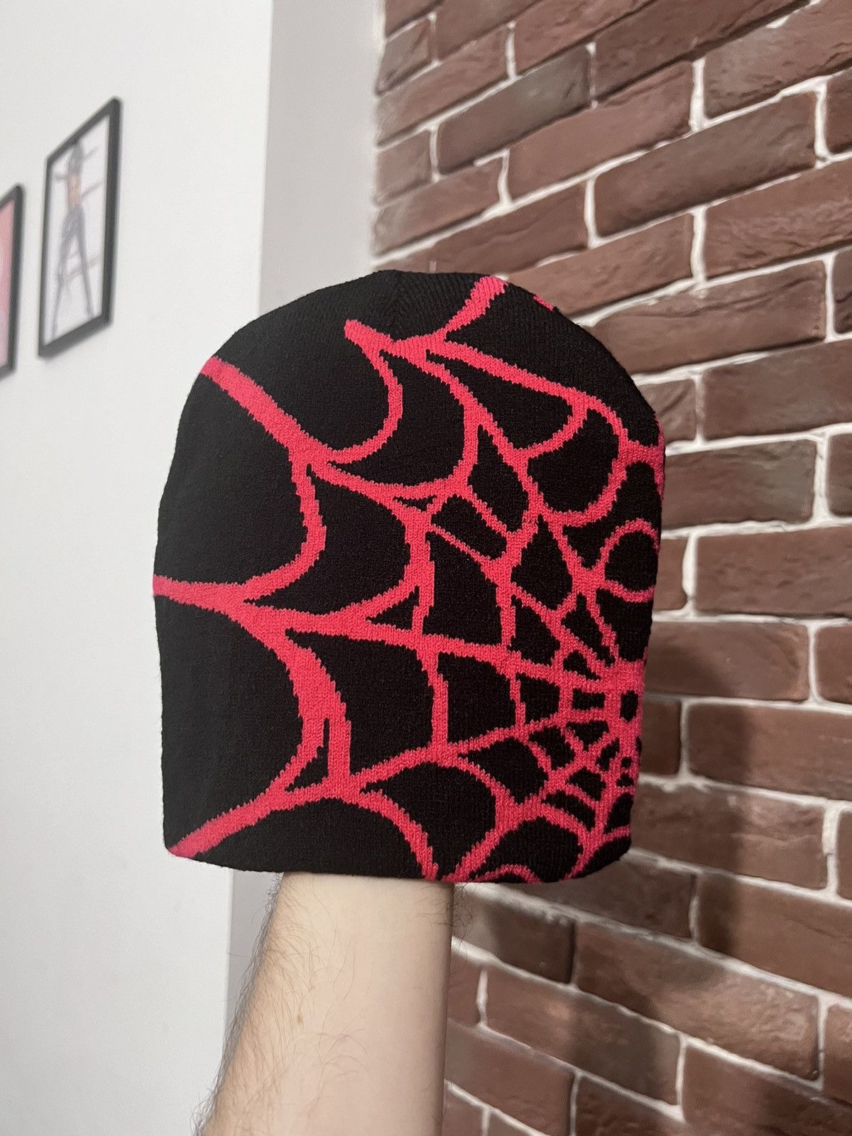 Spyder Vintage Y2k Spyder Spiderweb Spider Beanie Alternative Hype Size ONE SIZE - 2 Thumbnail