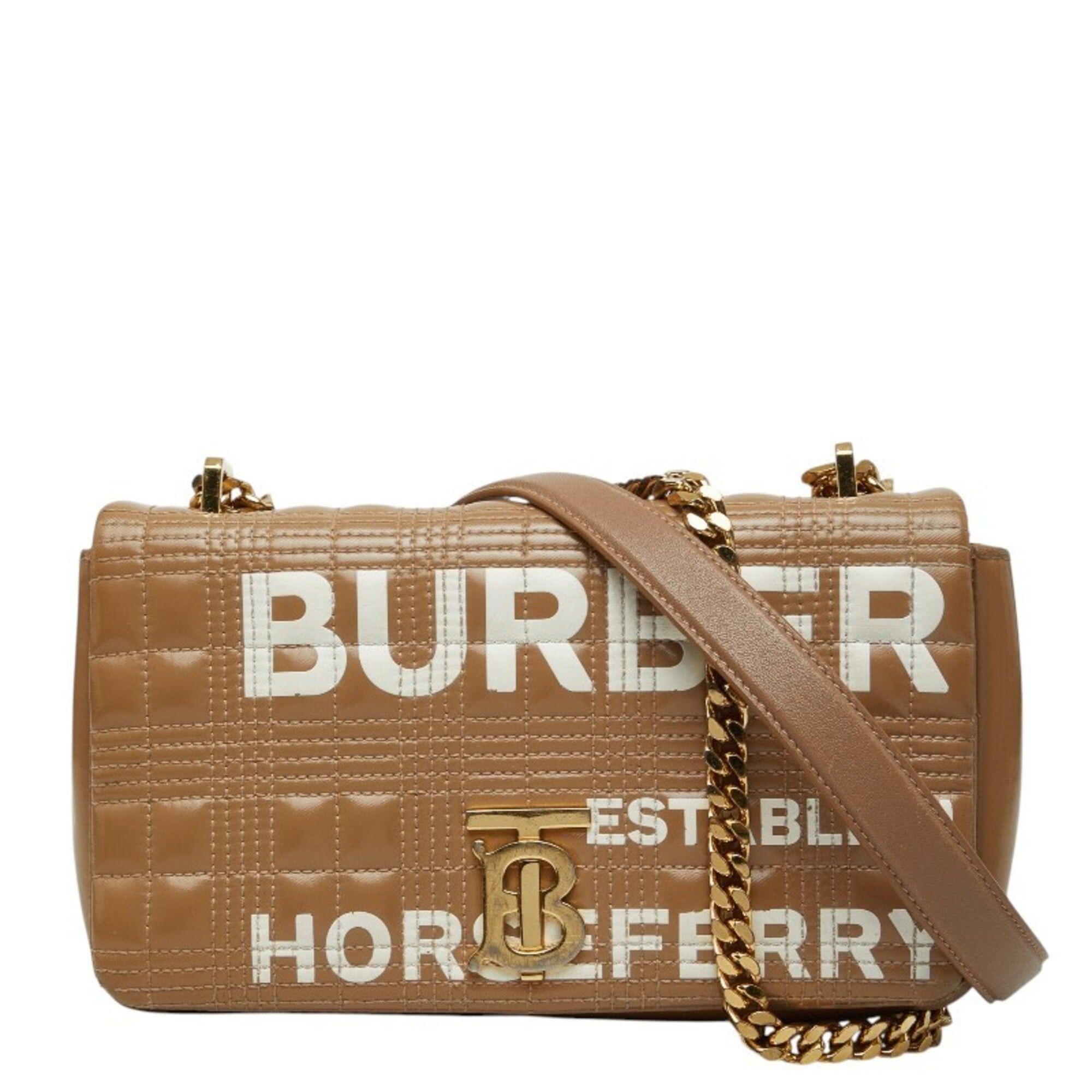 Burberry Burberry TB Small Laura Quilted Chain Shoulder Bag, Beige Leather, Women's. Size ONE SIZE - 1 Thumbnail