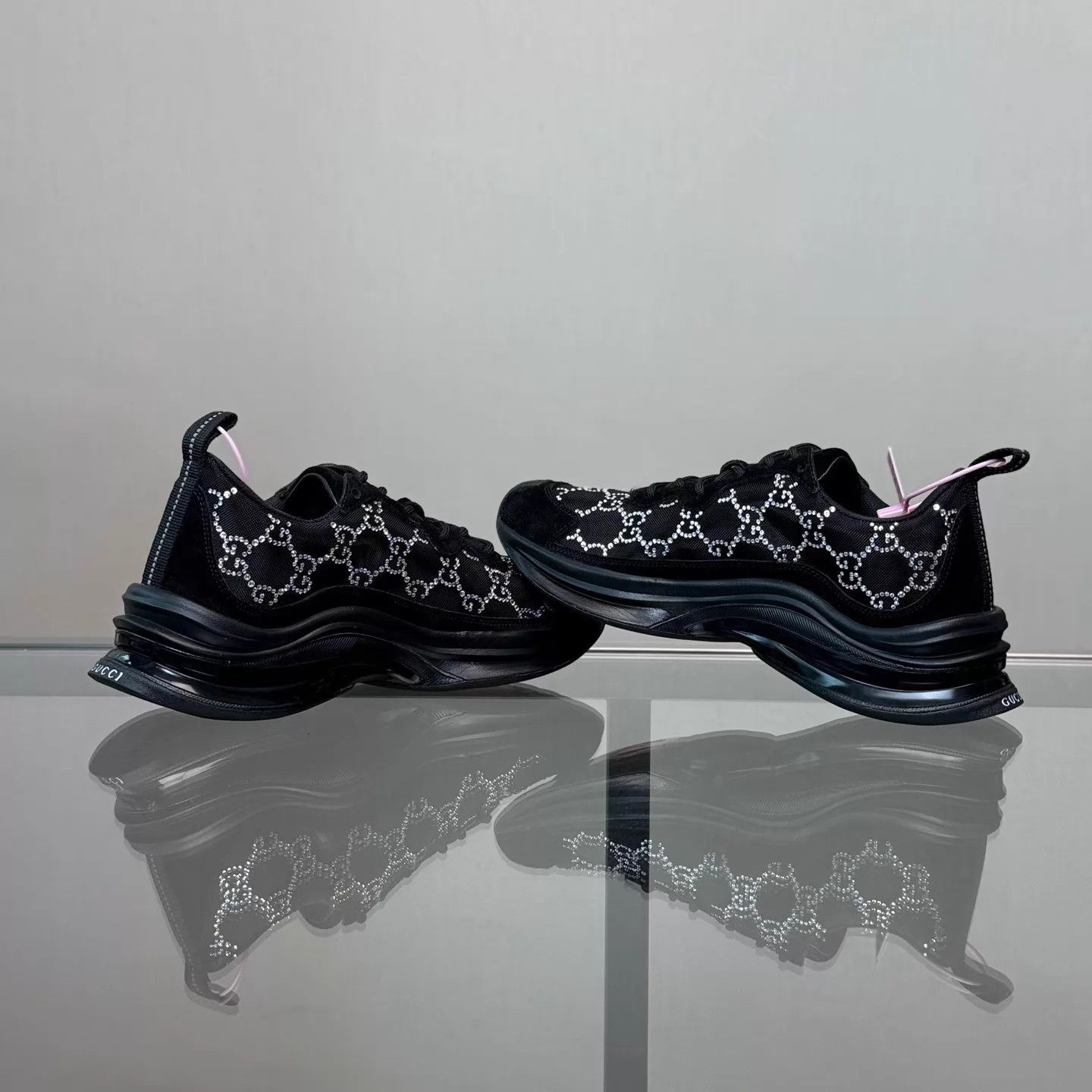 Gucci Gucci Crystal Perforated Runners 37.5W Size US 7 / IT 37 - 6 Thumbnail