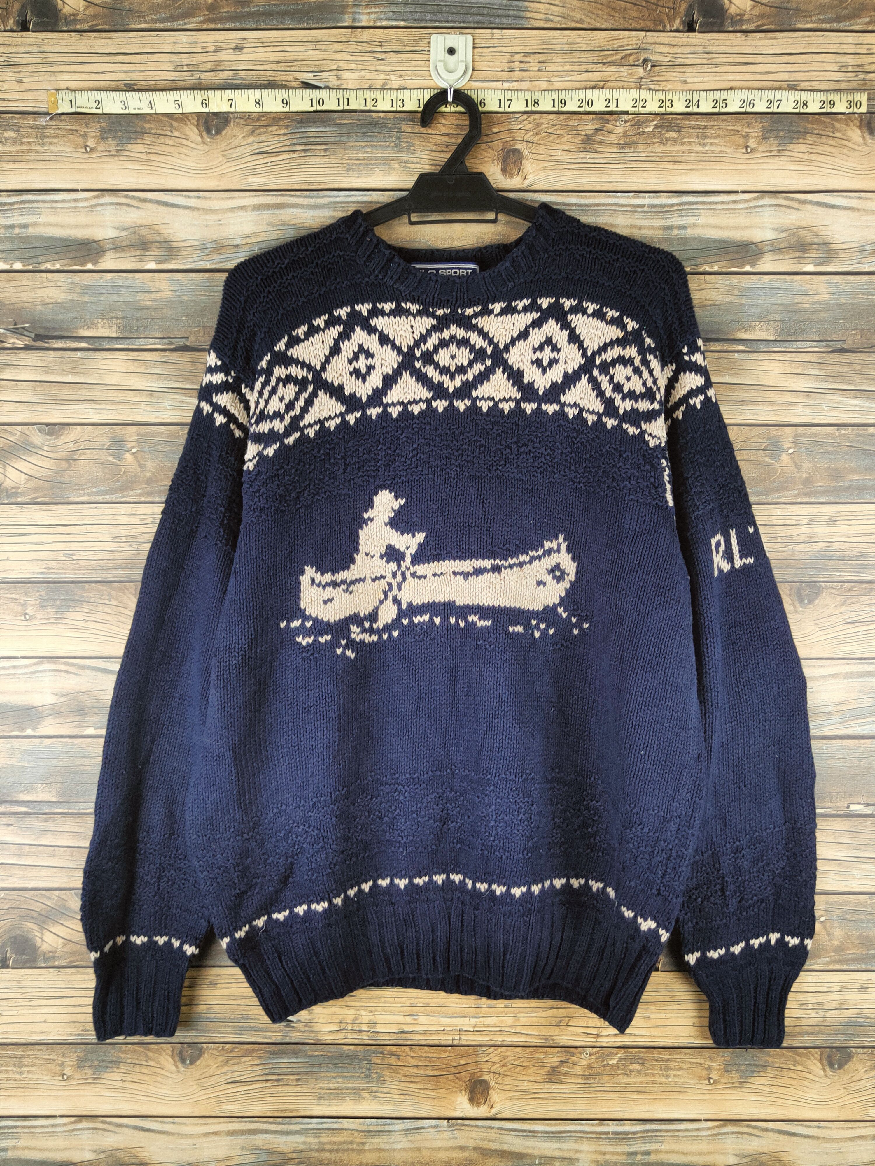 Ralph Lauren DL Ralph Lauren Navy Polo Sport Knitwear Sweatshirts #46-139 Size US L / EU 52-54 / 3 - 1 Thumbnail